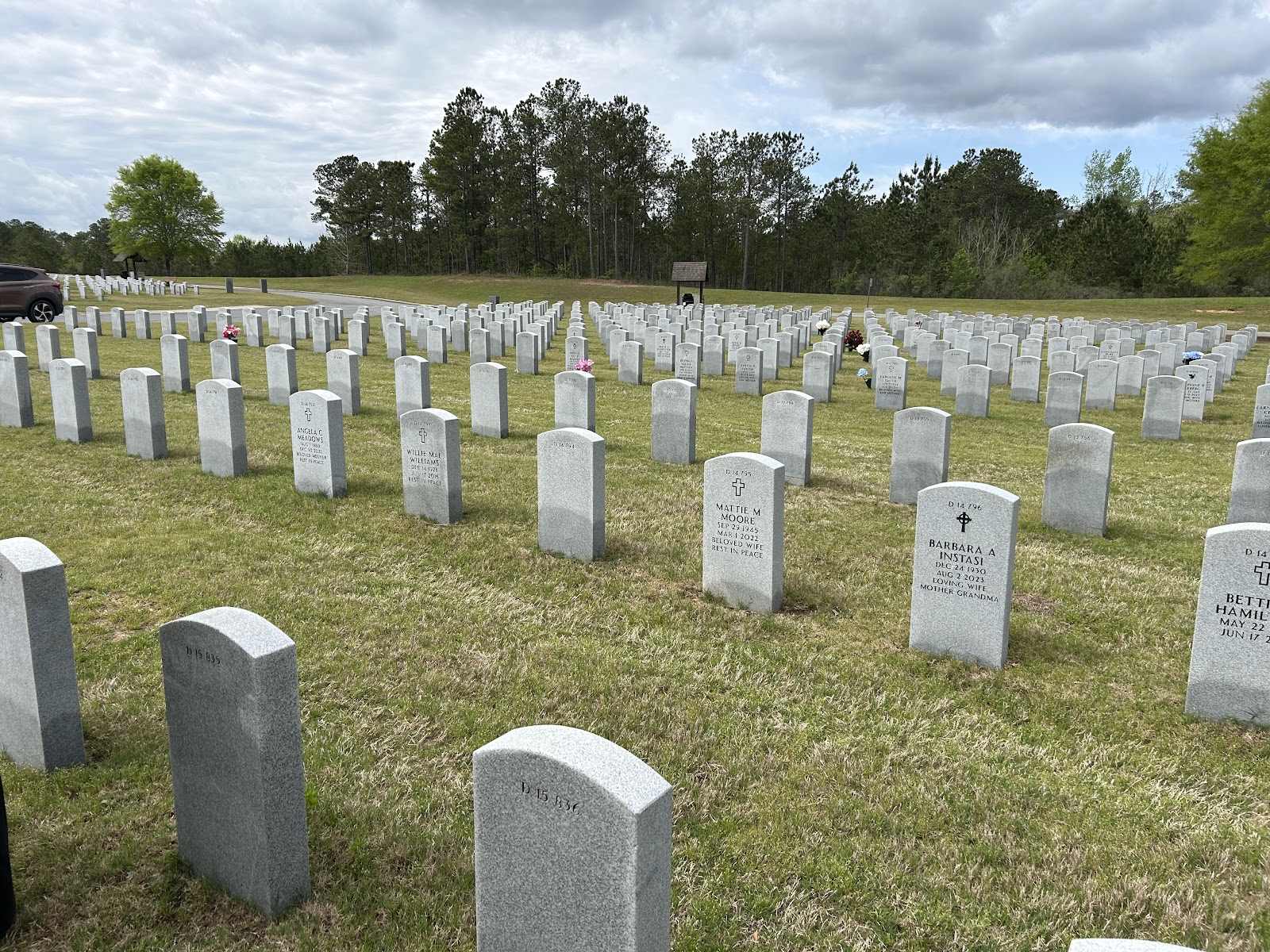 Georgia Veterans Memorial Cemetery headstone and grounds