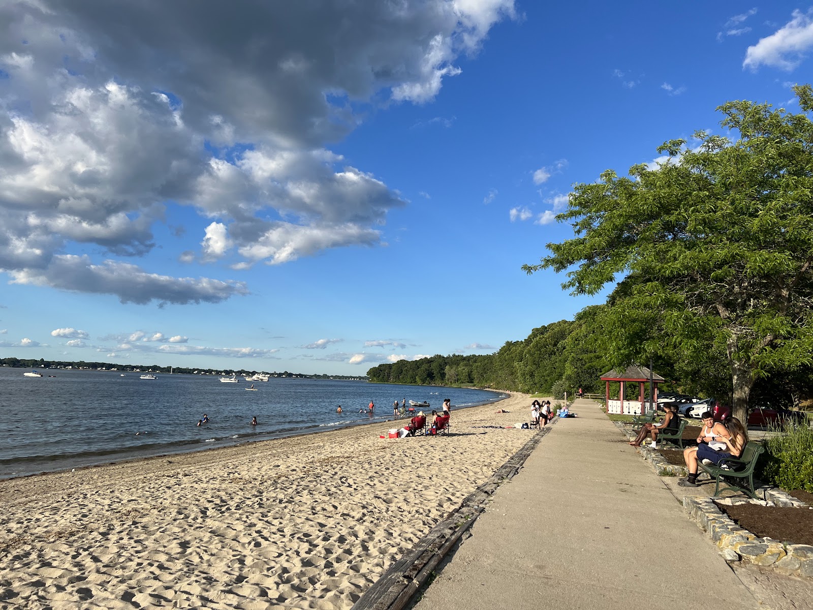 Goddard Memorial State Park Beach cemetery grounds and headstones