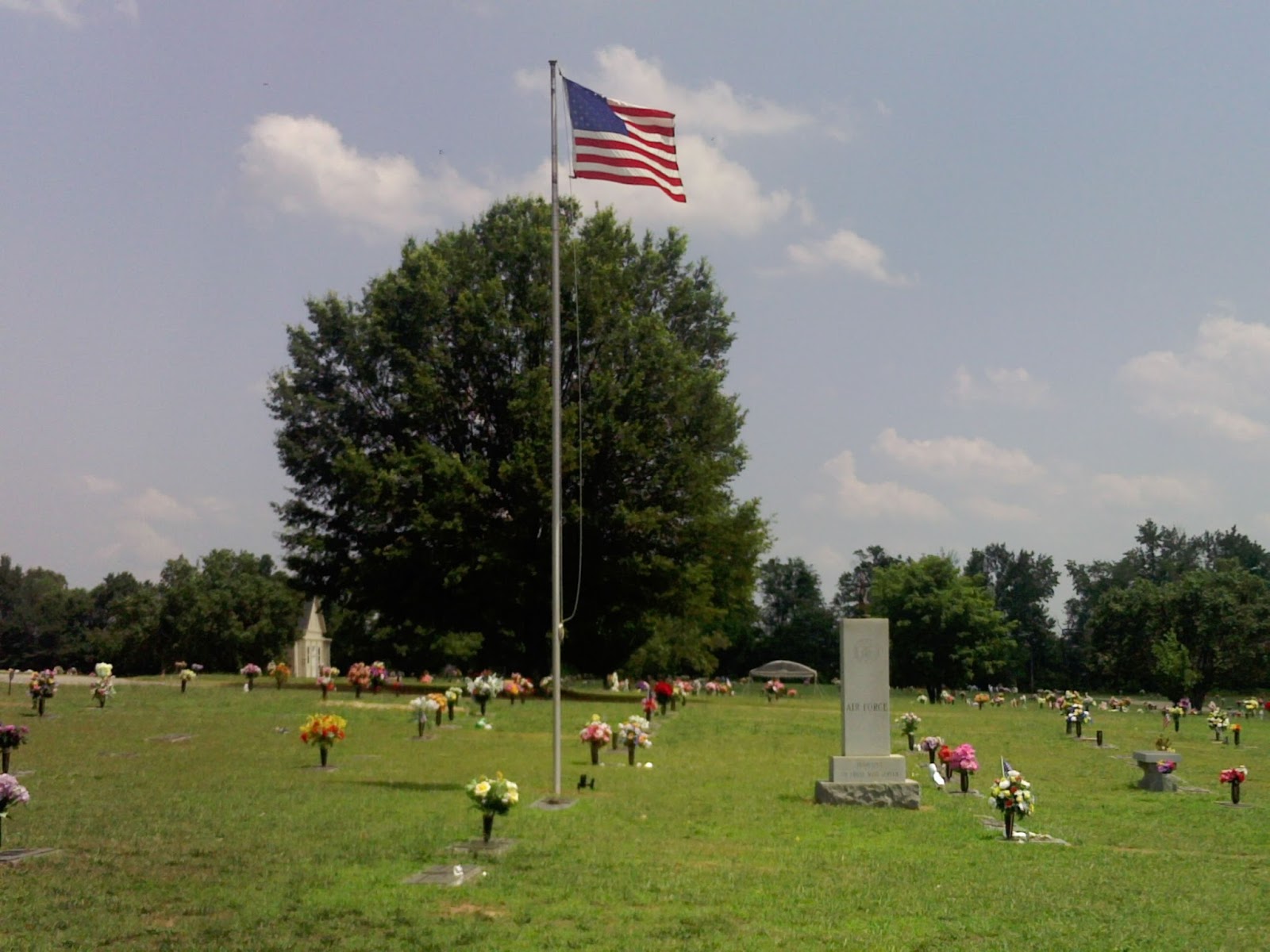 Good Shepherd Memorial Park headstone and grounds