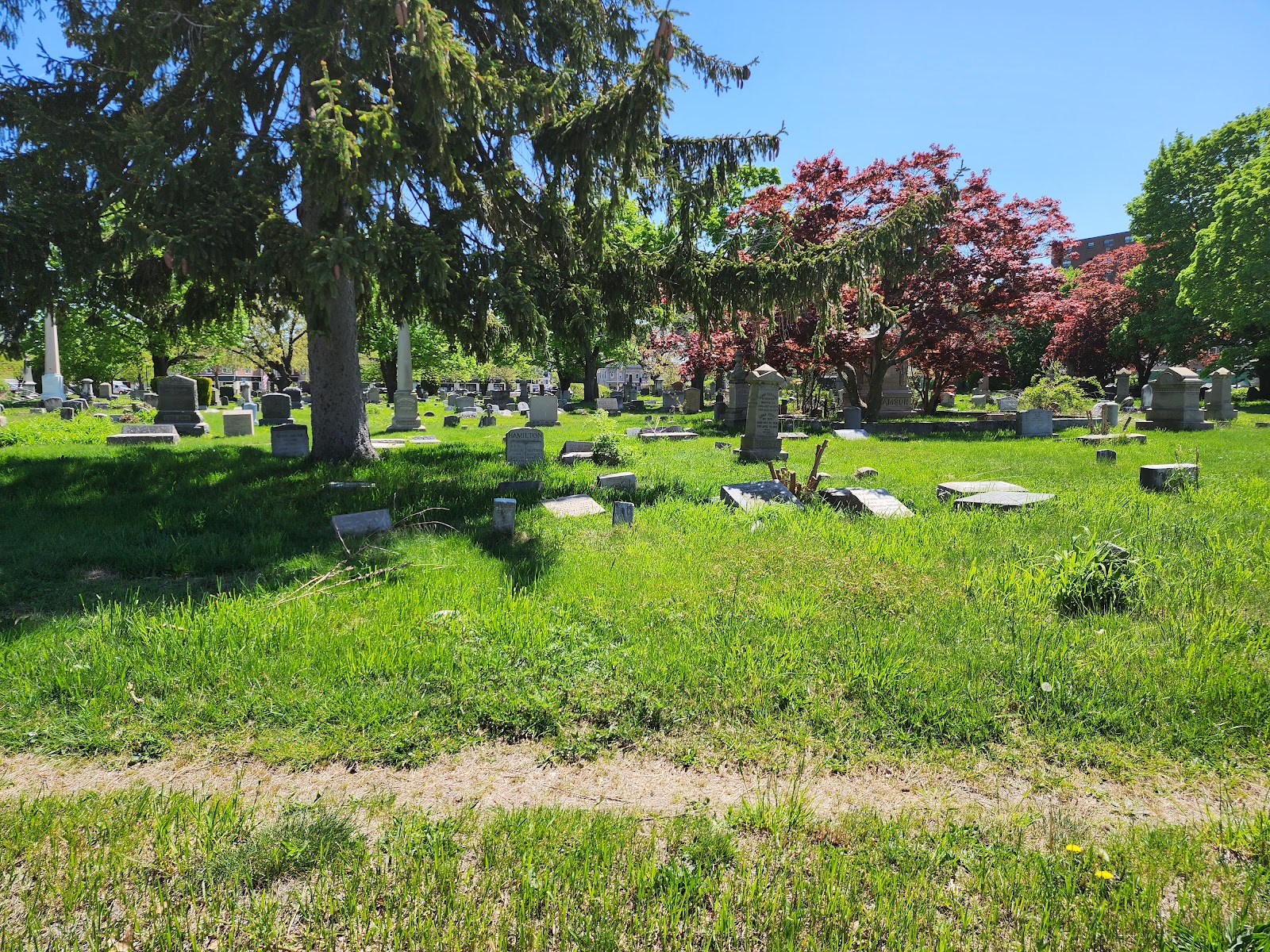 Grace Church Cemetery headstone and grounds