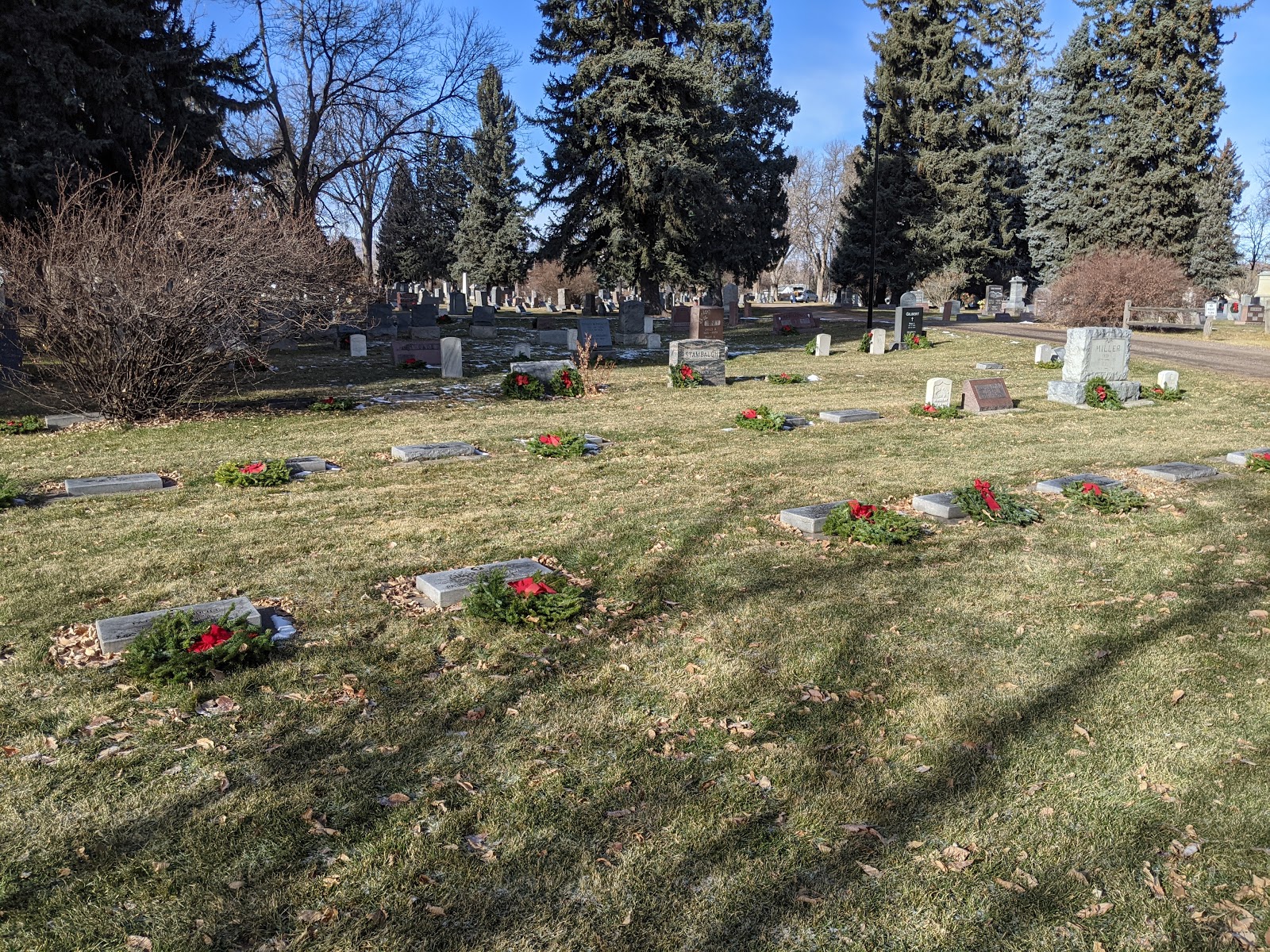 Grandview Cemetery Office cemetery grounds and headstones