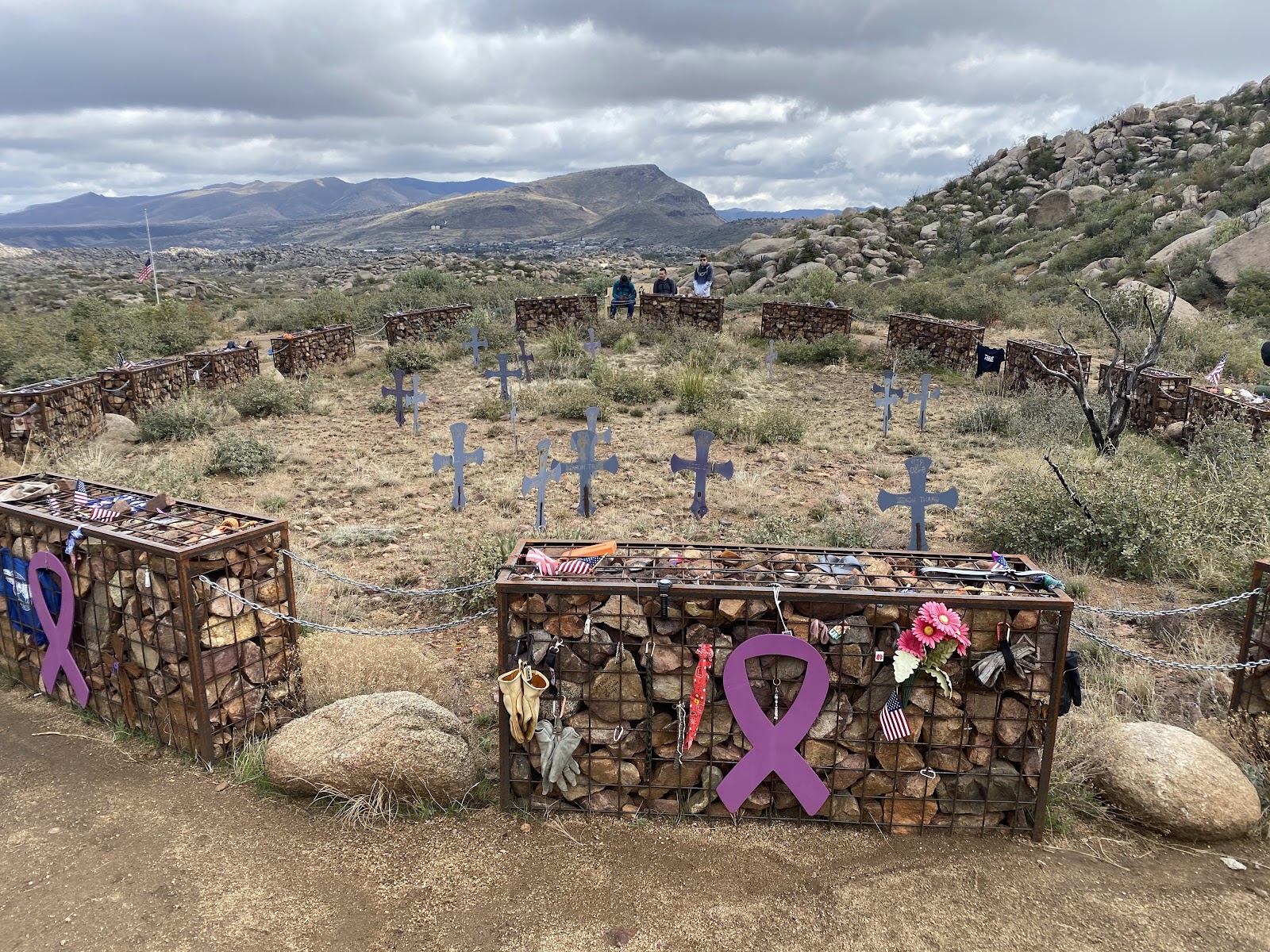 Granite Mountain Hotshots Memorial State Park cemetery grounds and headstones