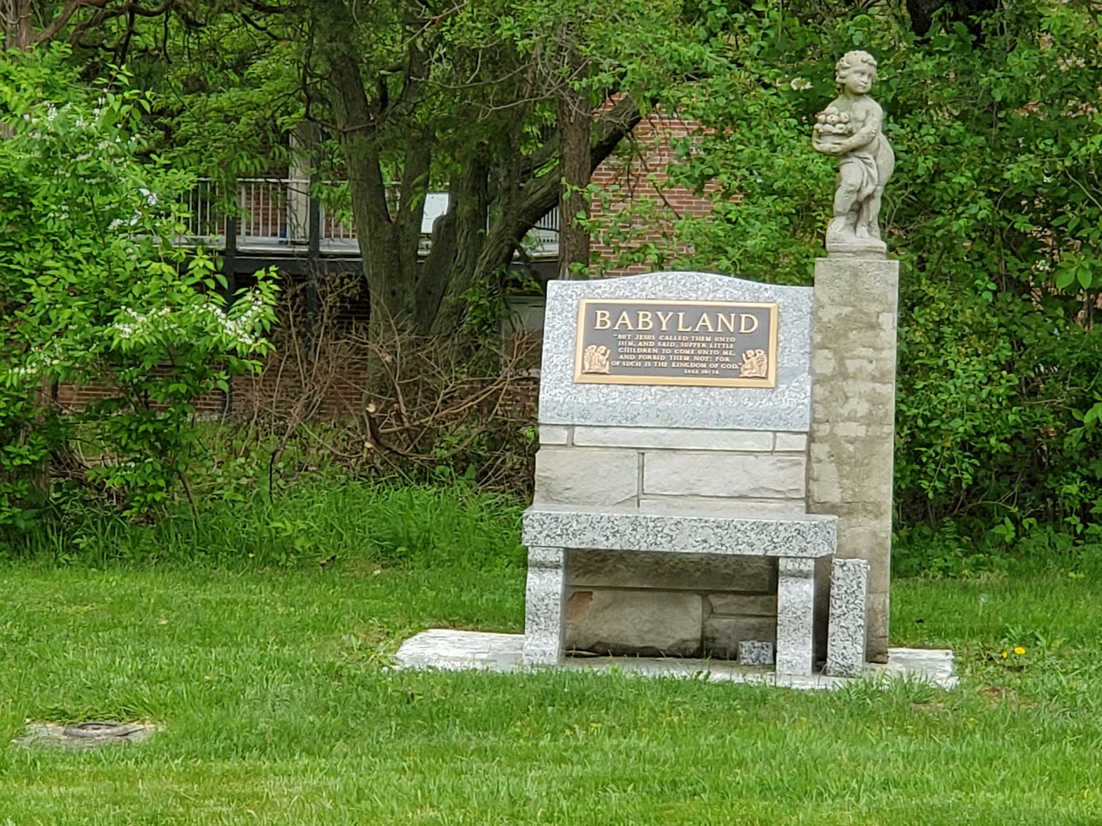 Greenlawn Memorial Park cemetery grounds and headstones