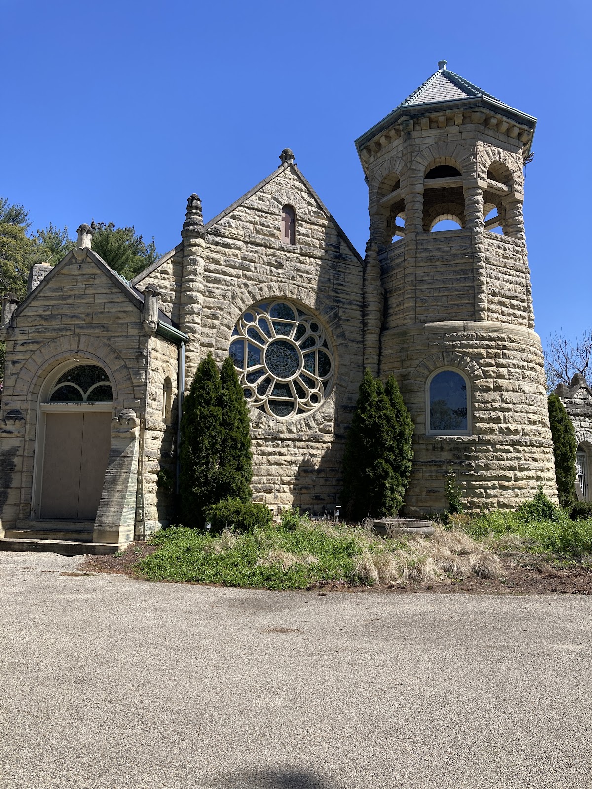 Greenwood Cemetery and Chapel headstone and grounds