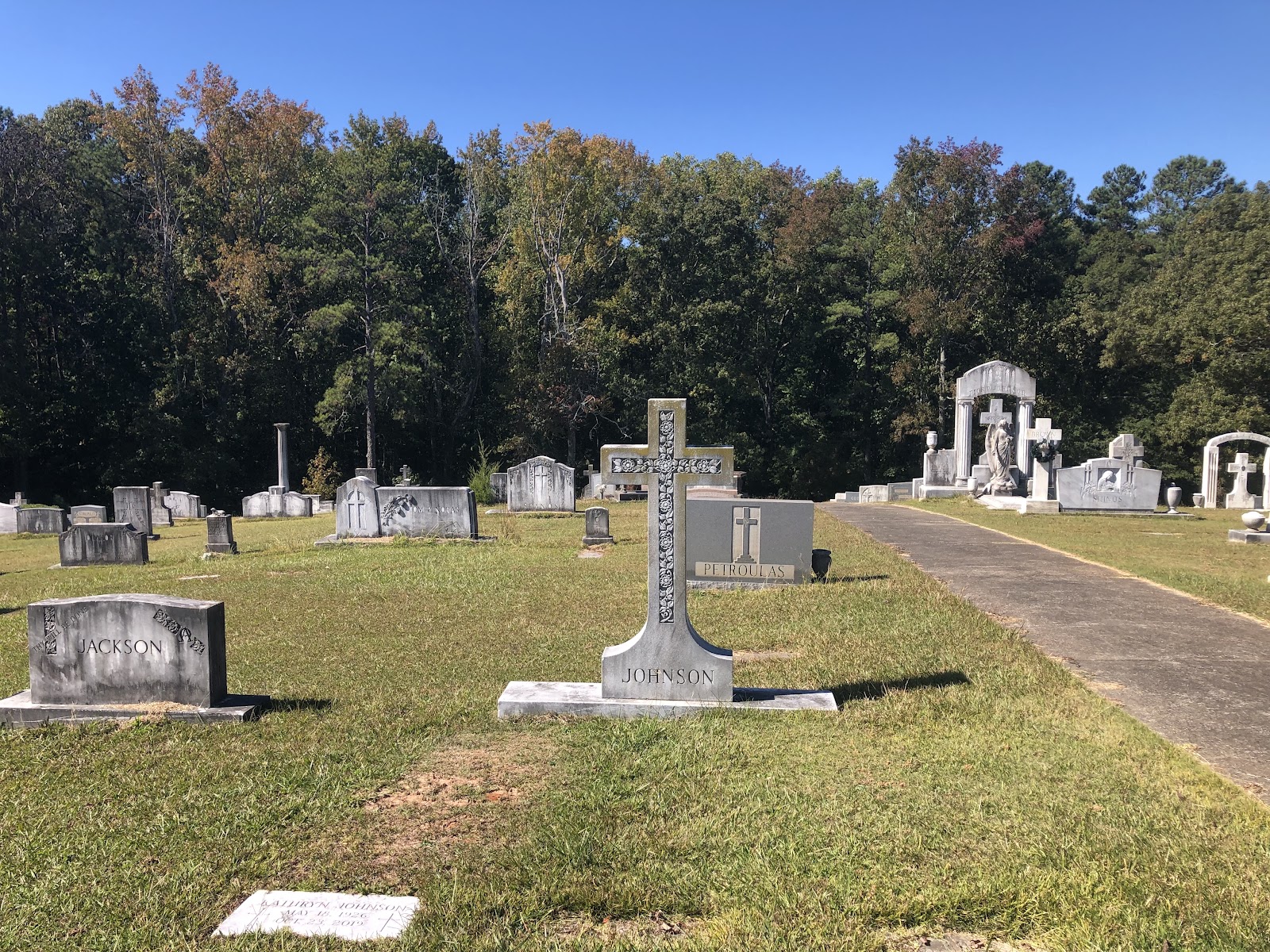 Greenwood Cemetery cemetery grounds and headstones