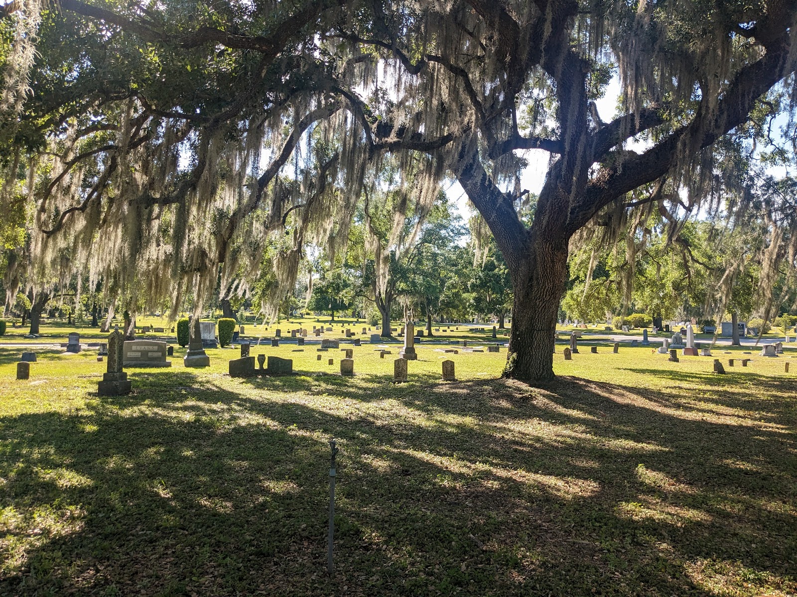 Greenwood Cemetery headstone and grounds