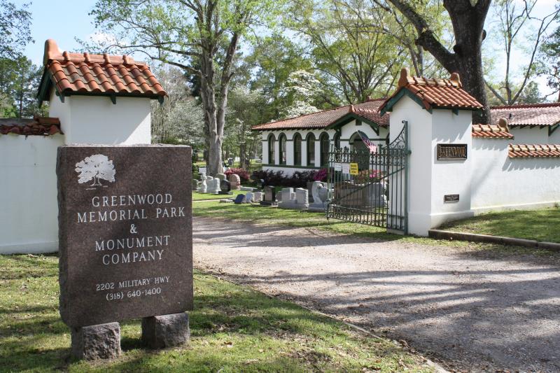 Greenwood Memorial Park Cemetery cemetery grounds and headstones