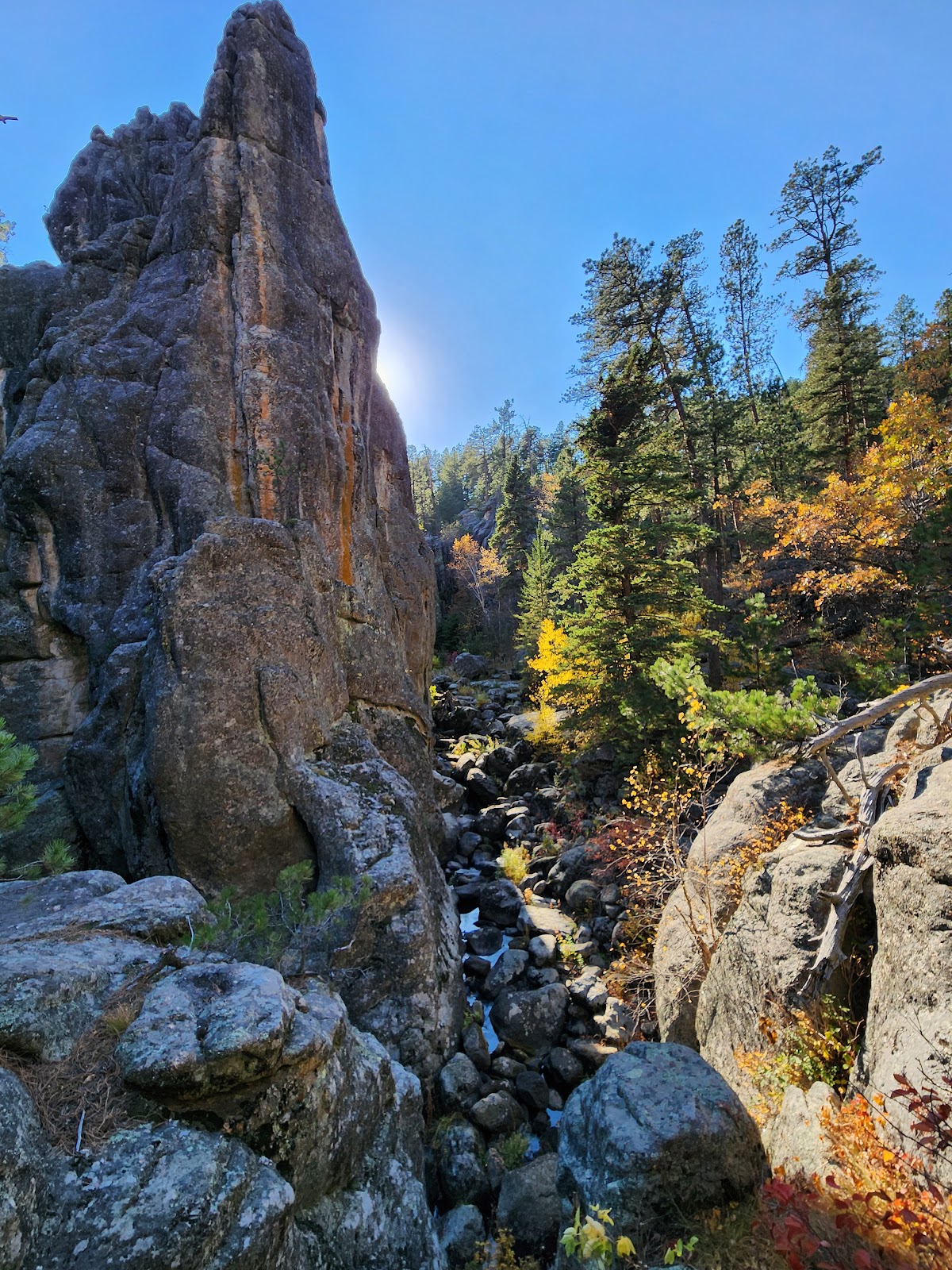 Grizzly Bear Falls cemetery grounds and headstones