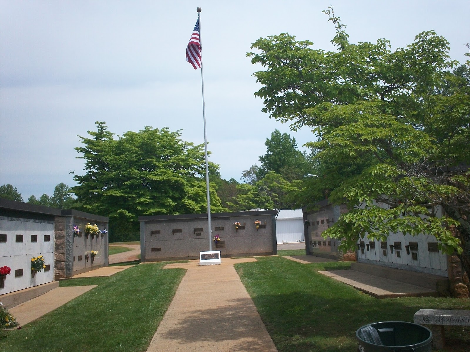 Henry Memorial Park cemetery grounds and headstones