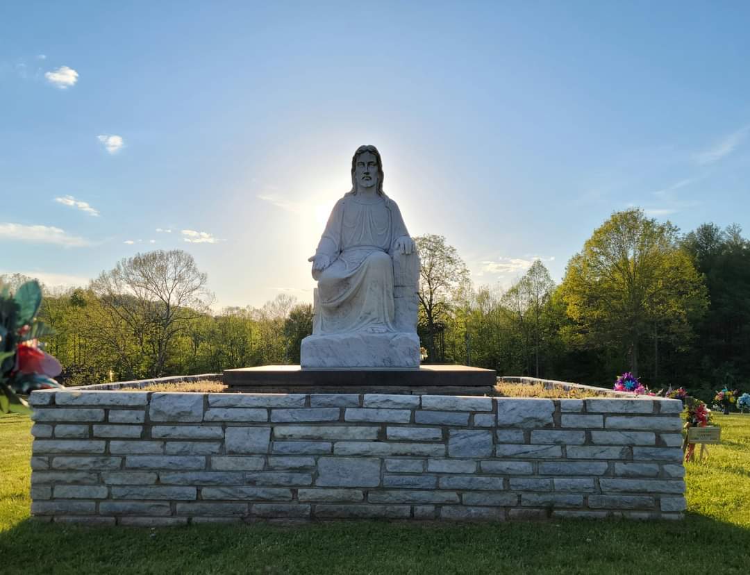 Highland Memorial Park cemetery grounds and headstones