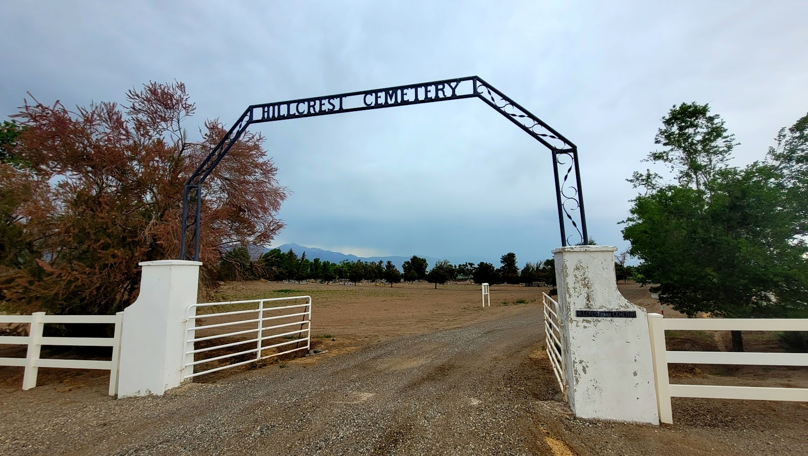 Hillcrest Cemetery headstone and grounds