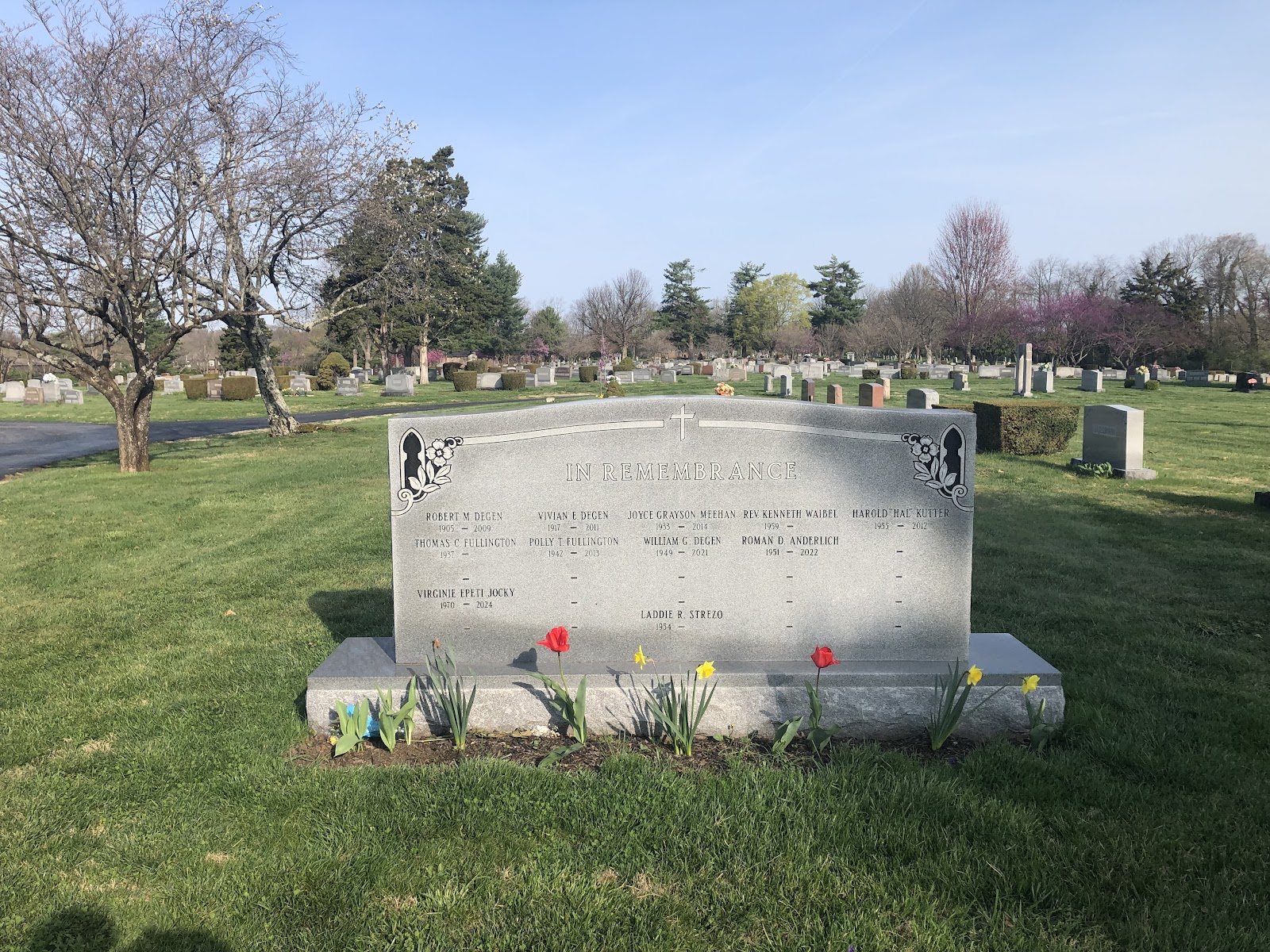 Hillcrest Memorial Park cemetery grounds and headstones