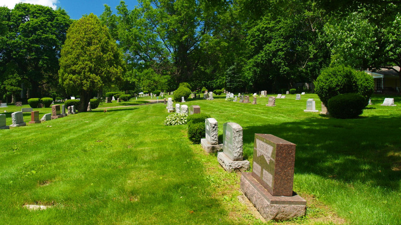 Hillside Memorial Park cemetery grounds and headstones