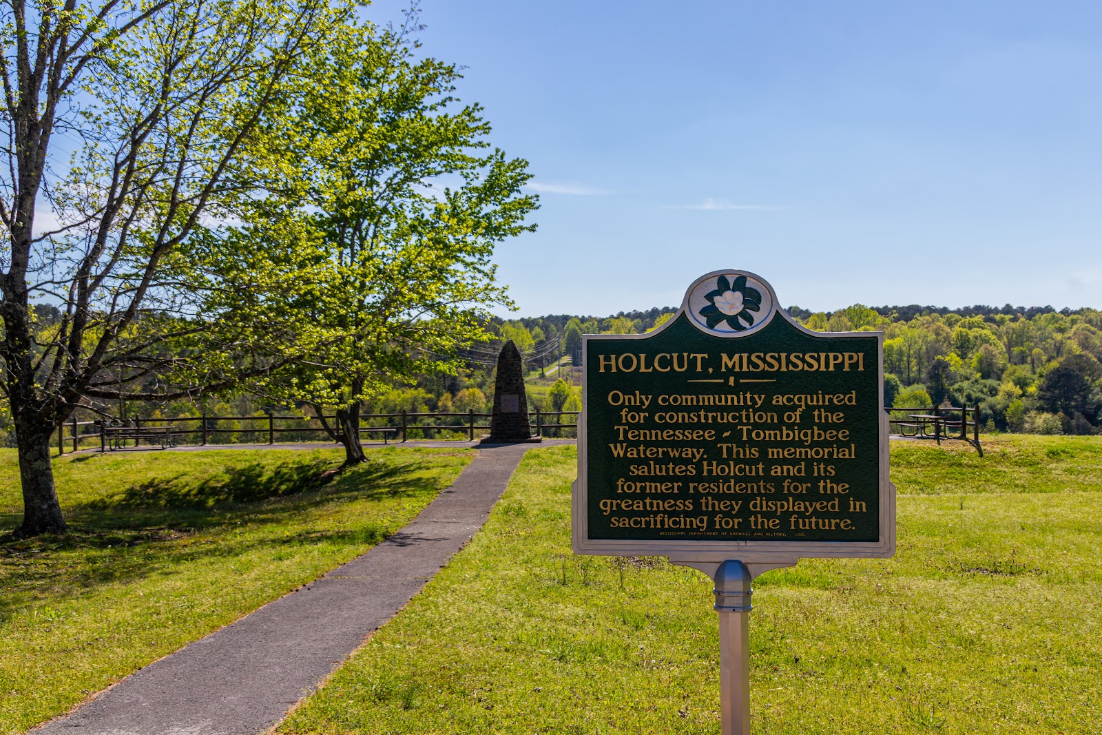 Holcut Memorial Park cemetery grounds and headstones