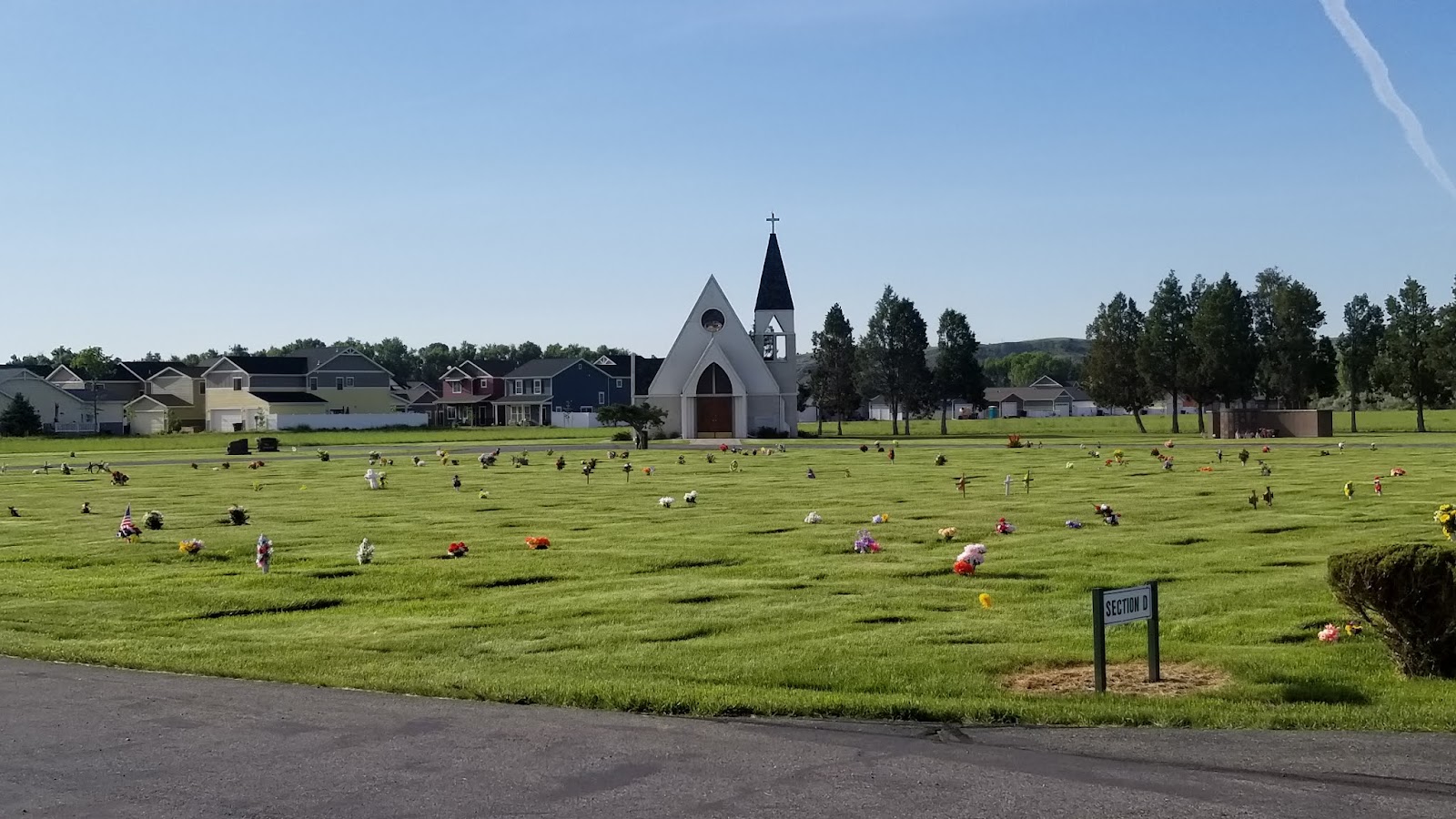 Holy Cross Catholic Cemetery headstone and grounds