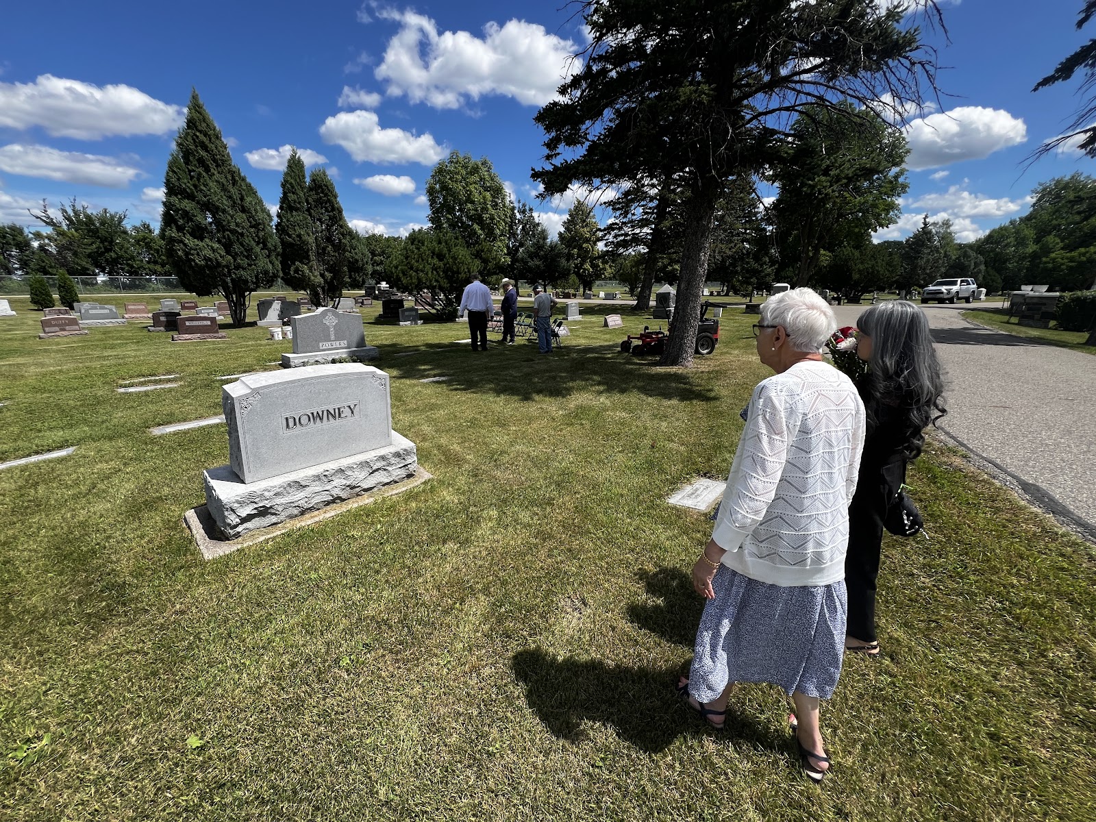 Holy Cross Cemetery Association cemetery grounds and headstones