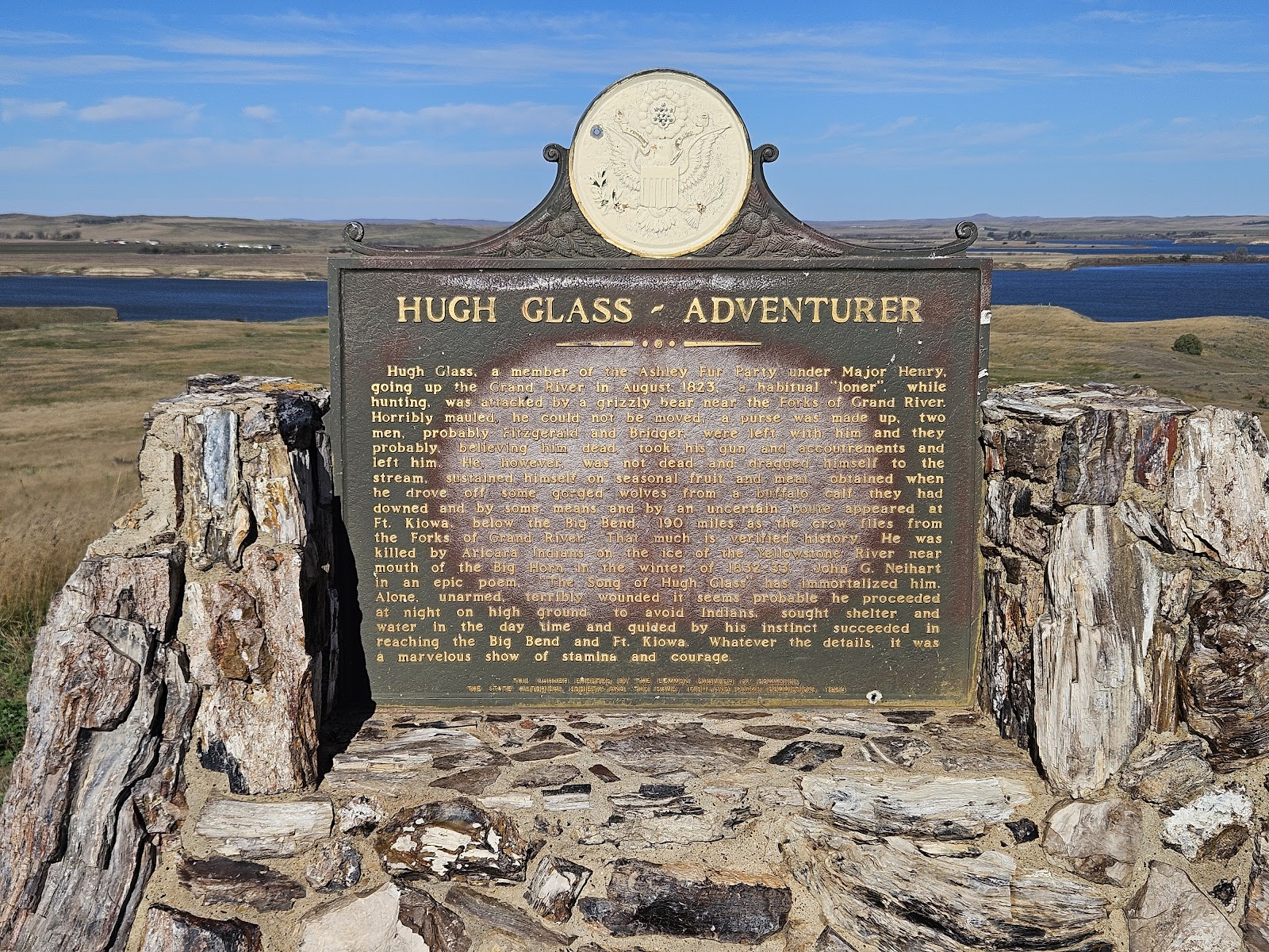 Hugh Glass Memorial cemetery grounds and headstones