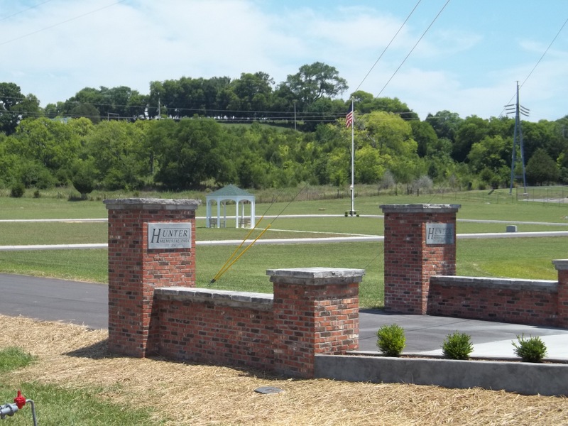 Hunter Memorial Park cemetery grounds and headstones
