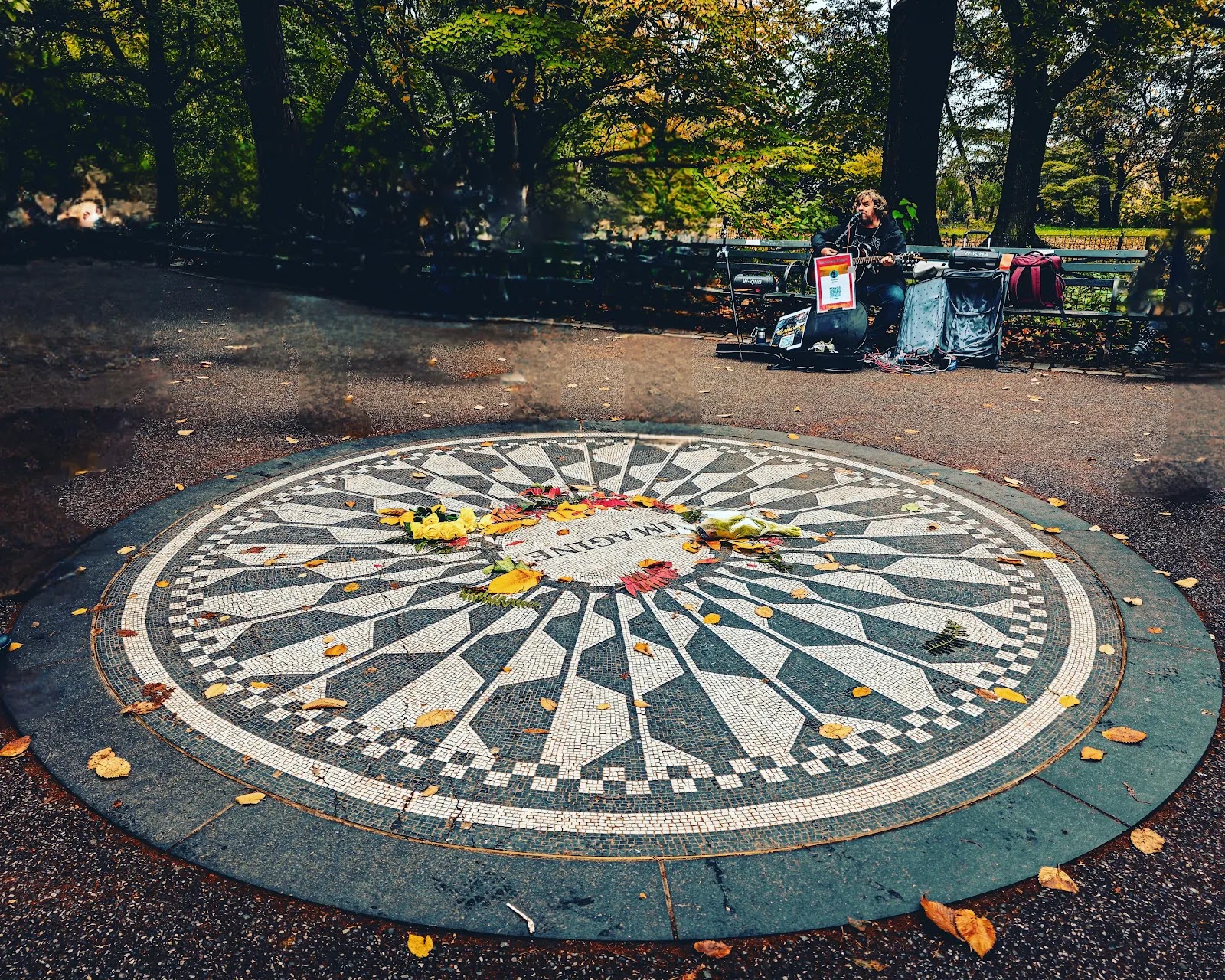 Imagine Mosaic cemetery grounds and headstones