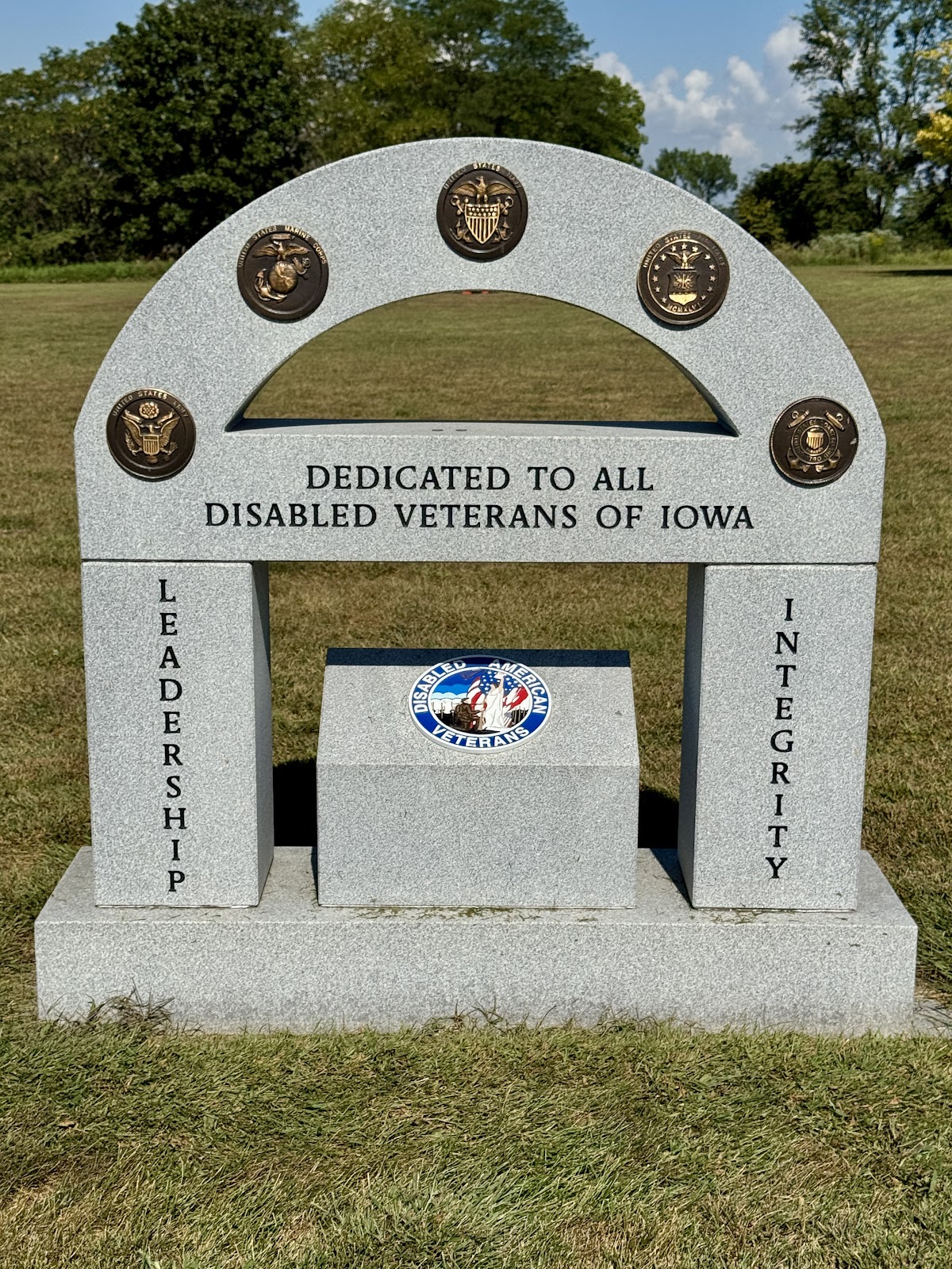 Iowa Veterans Cemetery headstone and grounds