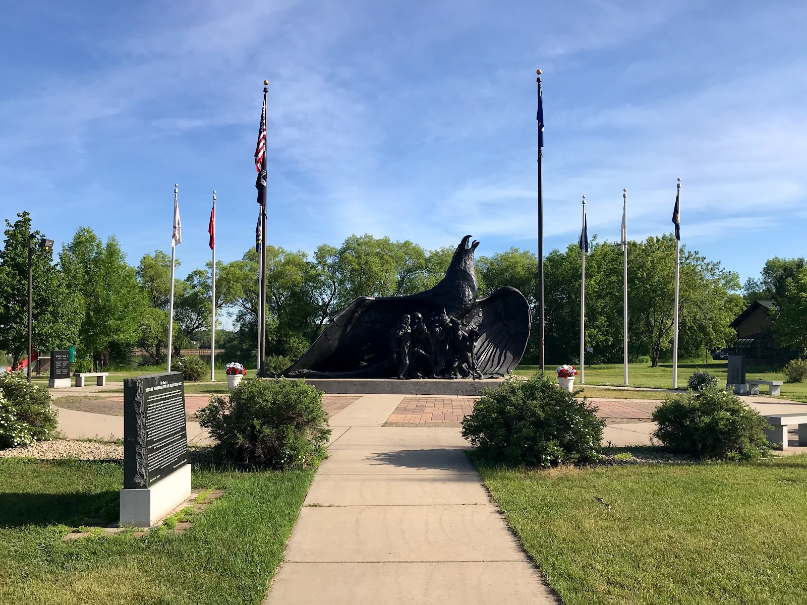 Iron Range Veterans Memorial Park cemetery grounds and headstones