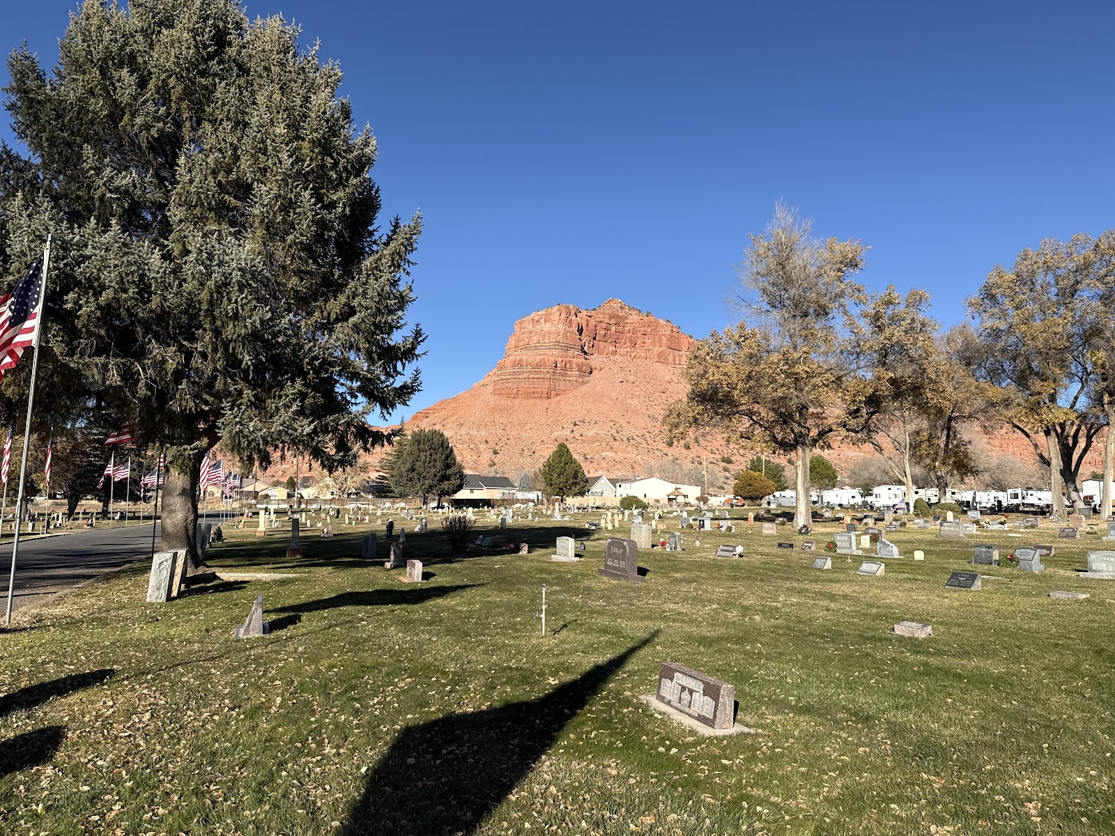 Kanab City Cemetery headstone and grounds