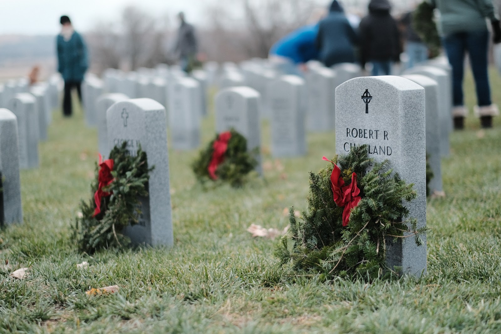 Kansas Veteran's Cemetery headstone and grounds