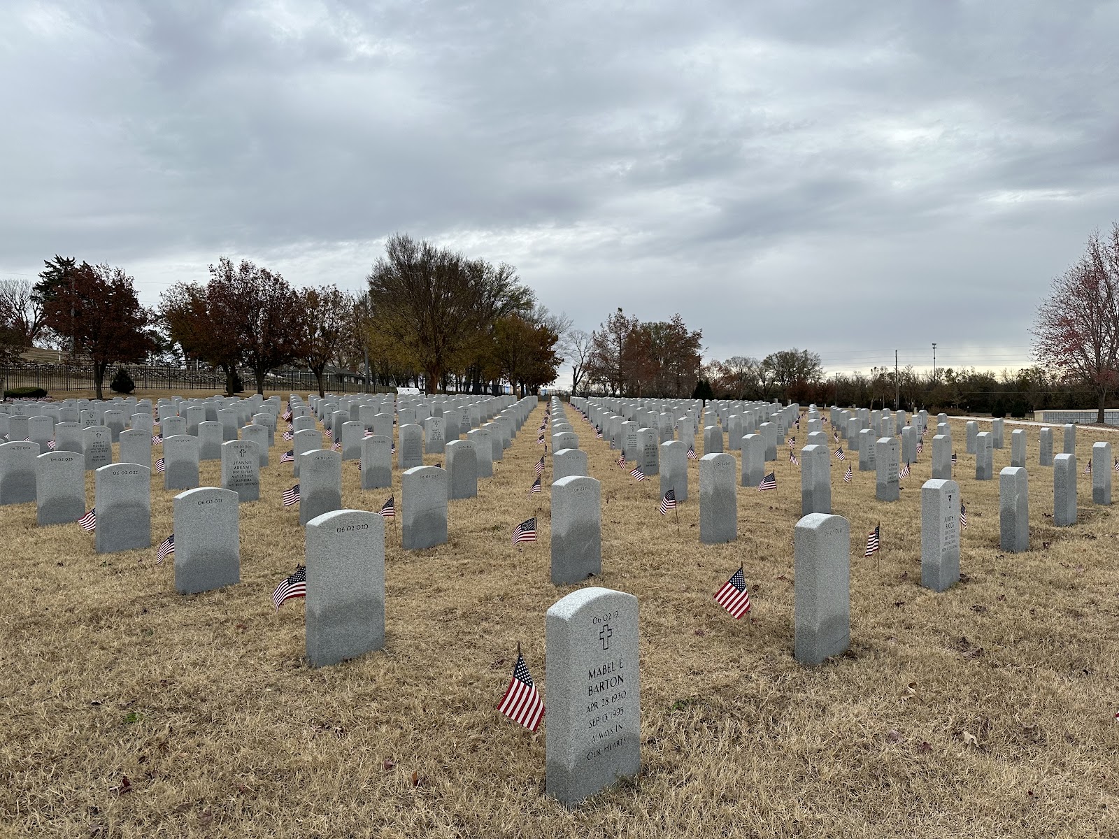 Kansas Veterans Cemetery cemetery grounds and headstones