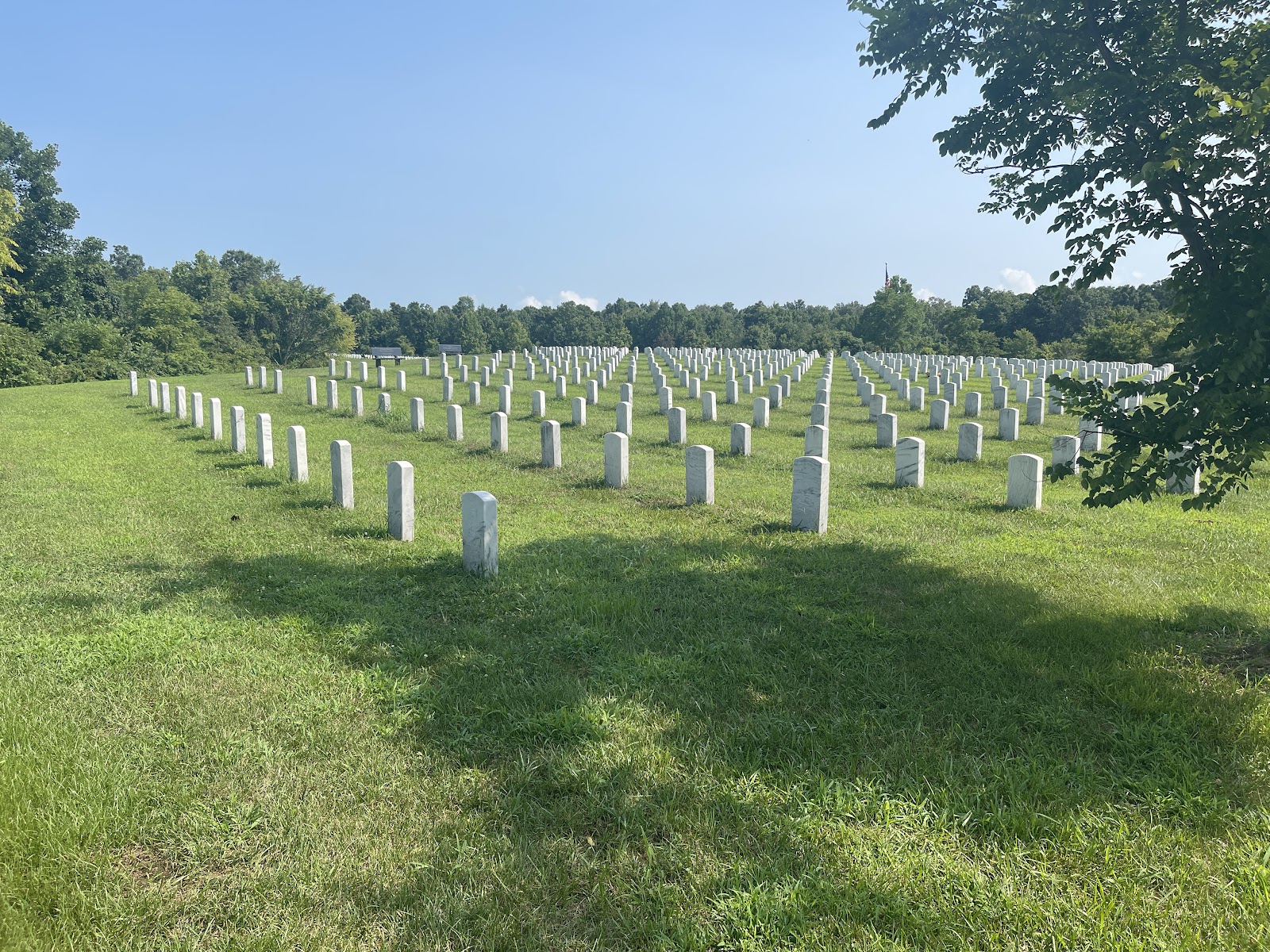 Kentucky Veterans Cemetery Central cemetery grounds and headstones