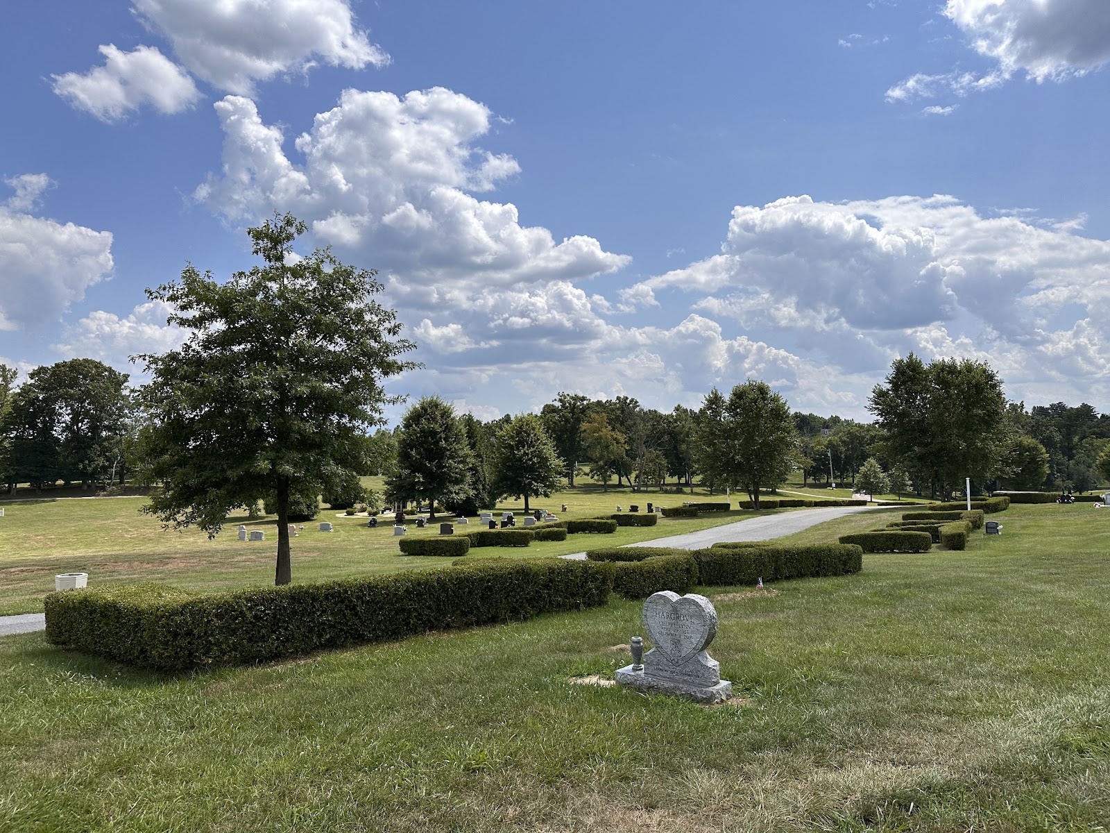 King Memorial Park Cemetery cemetery grounds and headstones