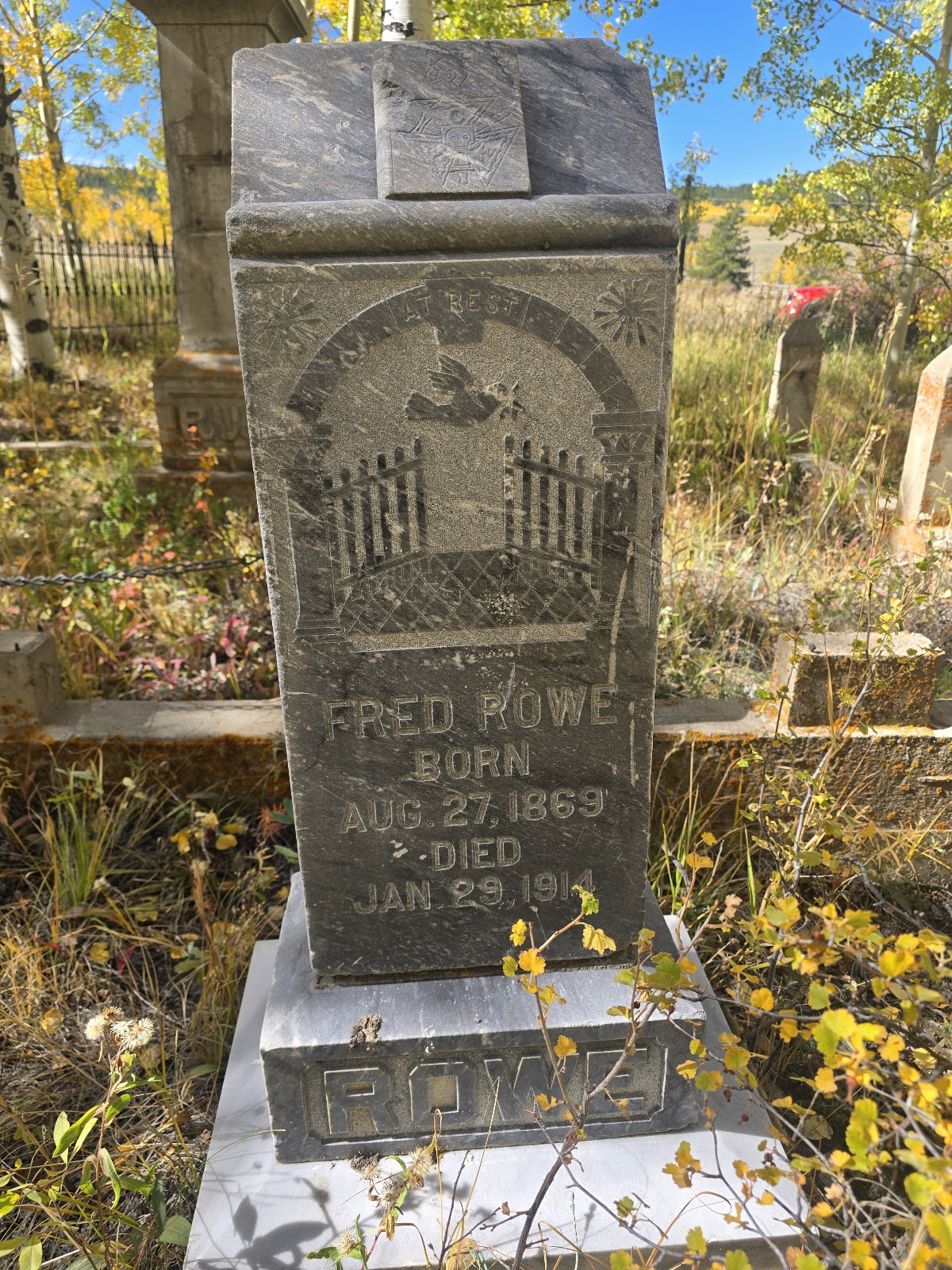 Knights of Pythias Cemetery headstone and grounds