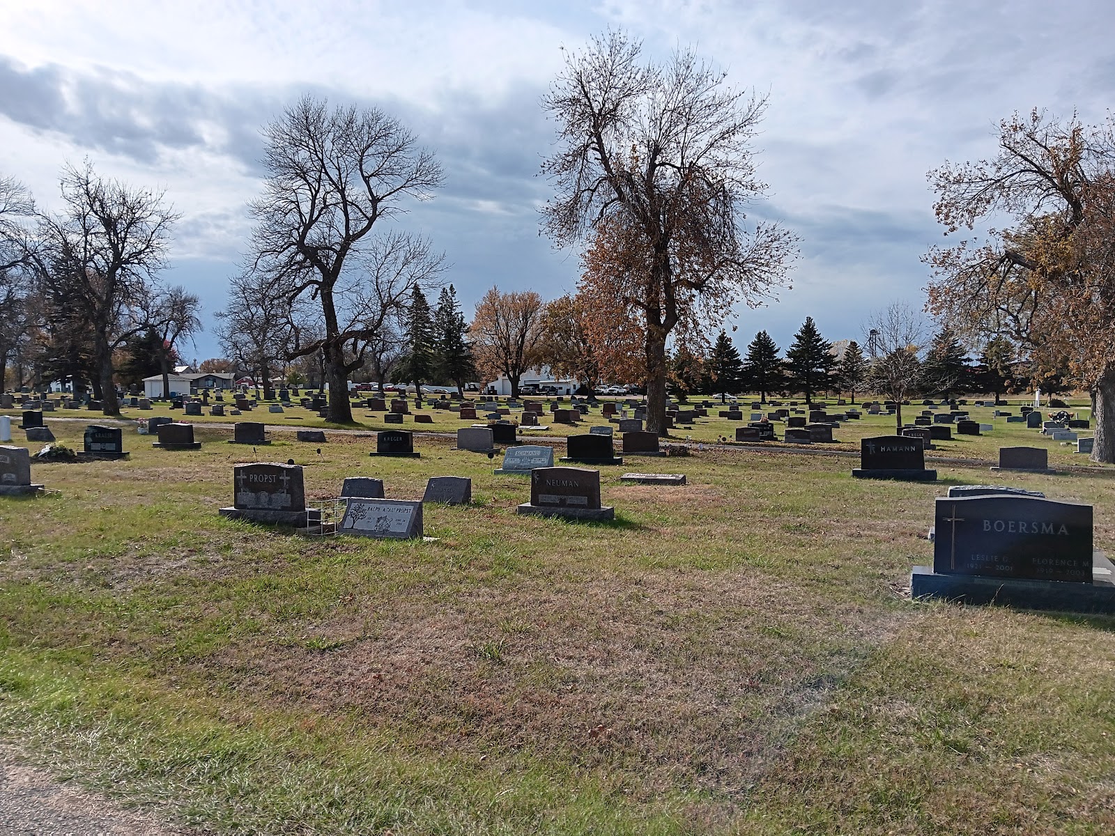 Lake View Cemetery cemetery grounds and headstones