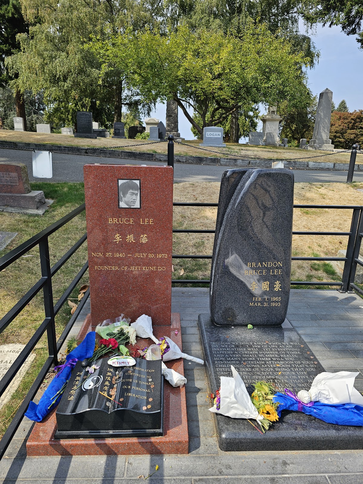 Lake View Cemetery cemetery grounds and headstones