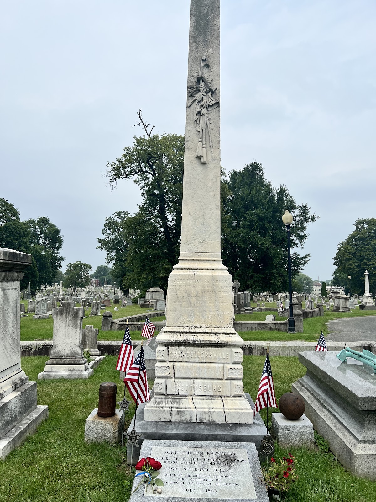 Lancaster Cemetery cemetery grounds and headstones