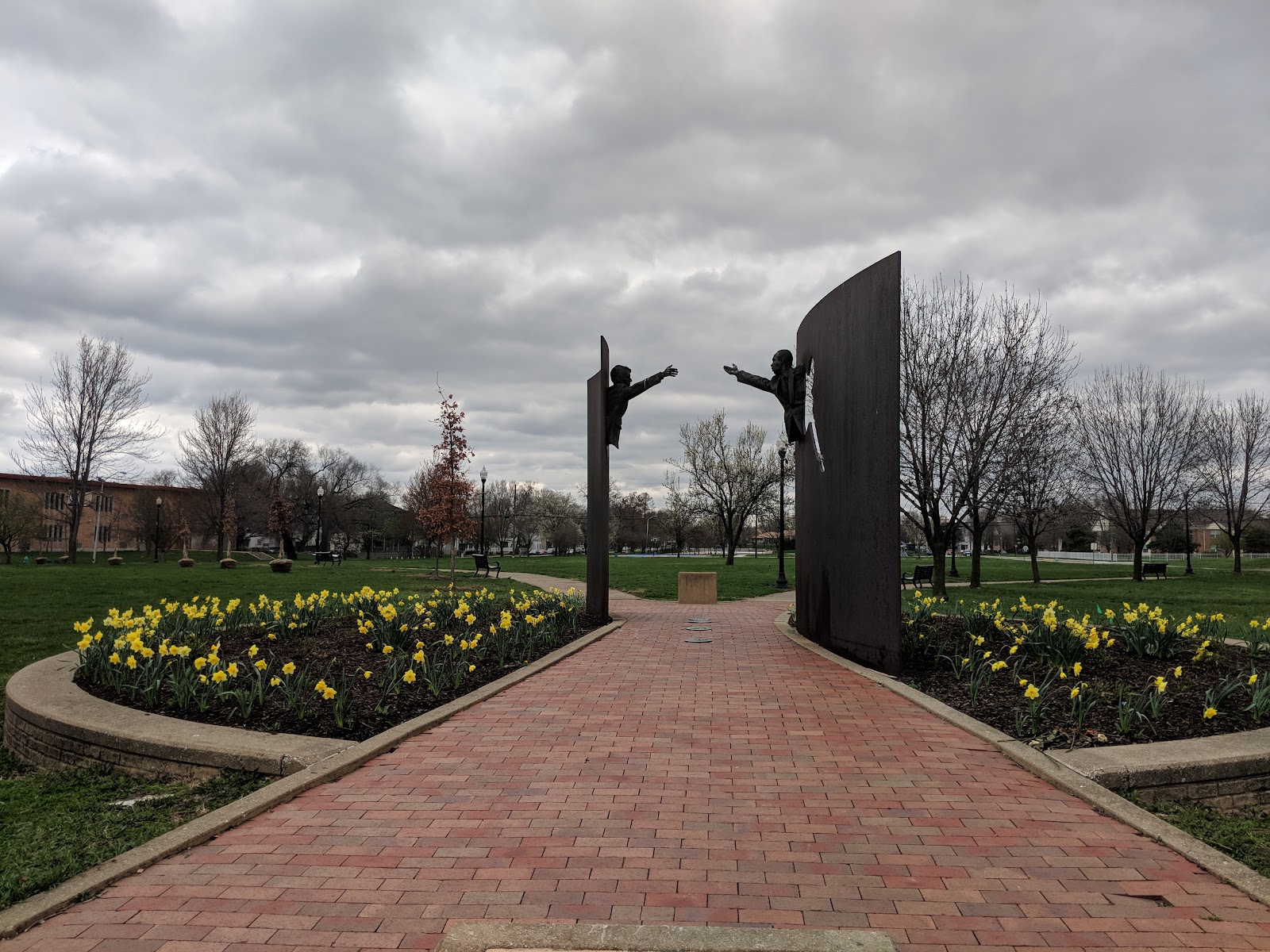 Landmark for Peace Memorial cemetery grounds and headstones