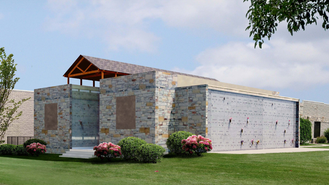 Ledgeview Memorial Park headstone and grounds