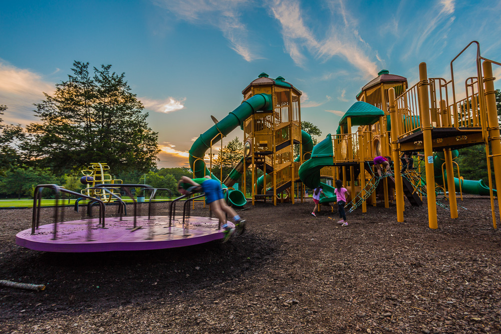 Leeds Memorial Park cemetery grounds and headstones