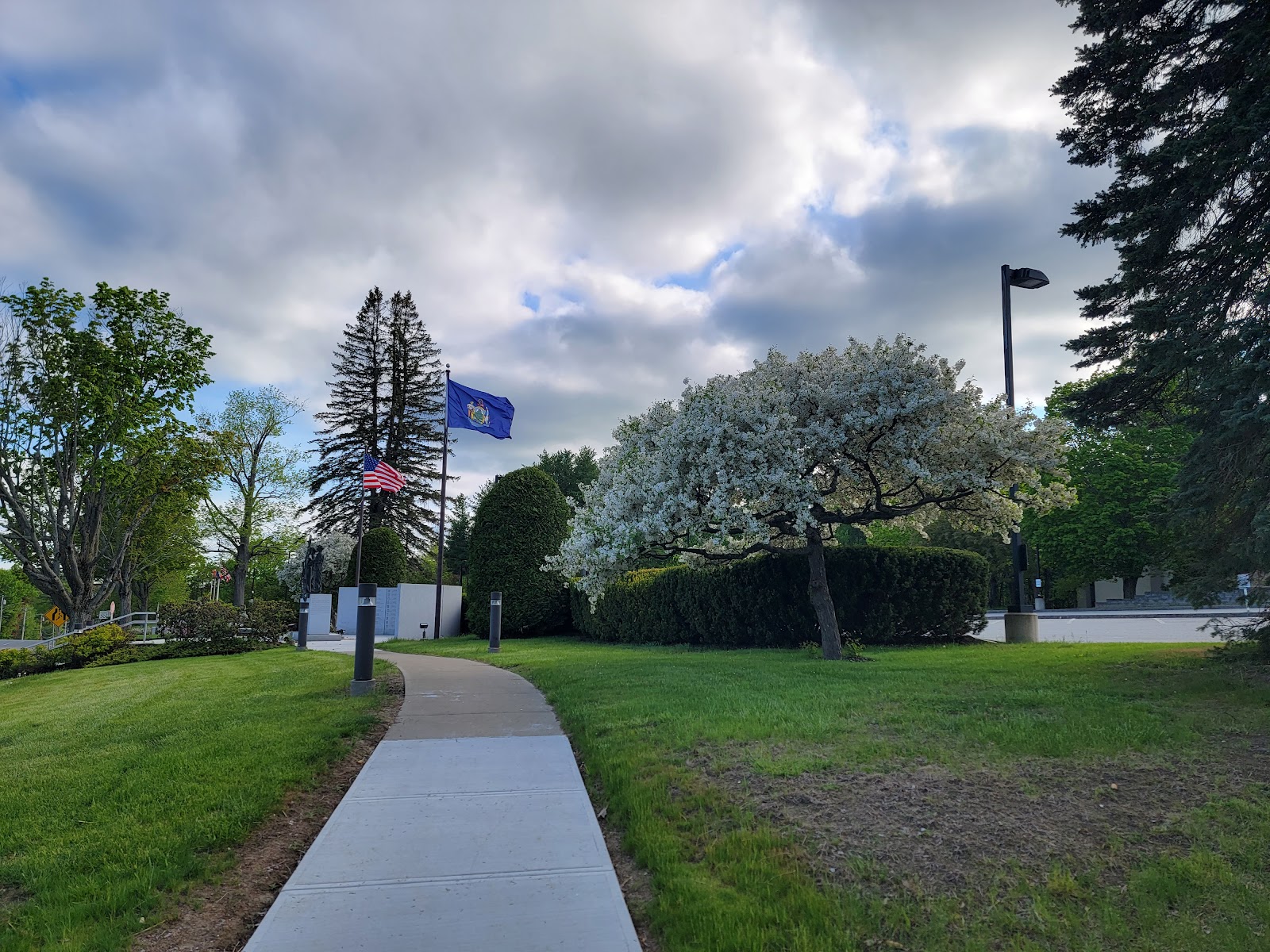 Maine Law Enforcement Officer's Memorial cemetery grounds and headstones