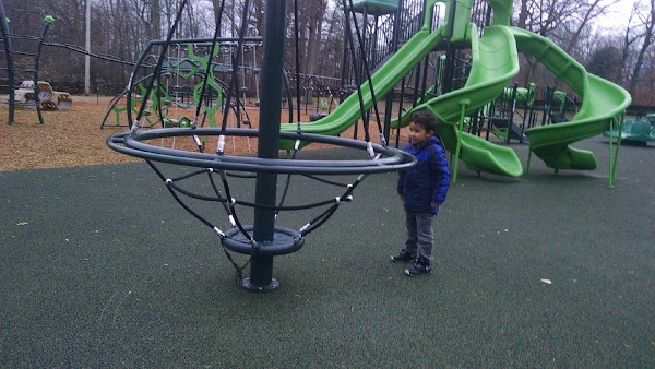 Mansfield Memorial Park Playground, Mansfield, MA grounds