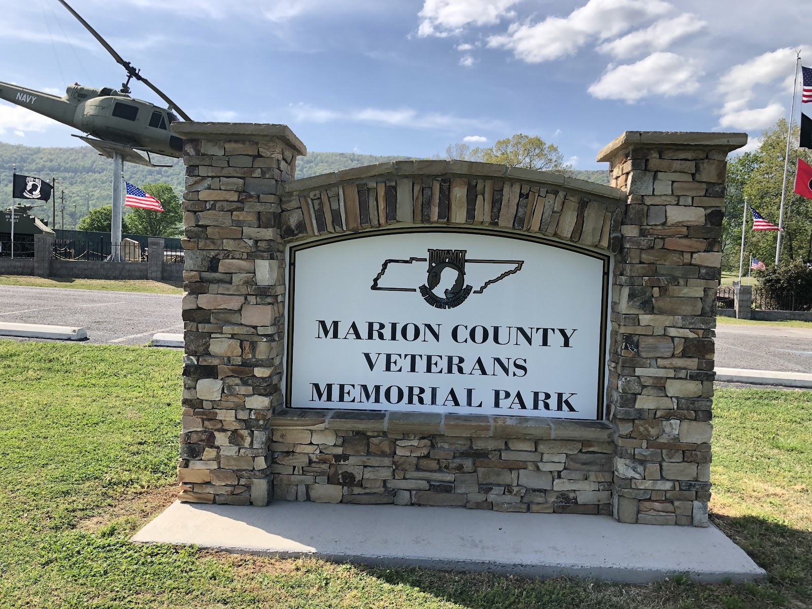 Marion County Veterans Memorial Park cemetery grounds and headstones