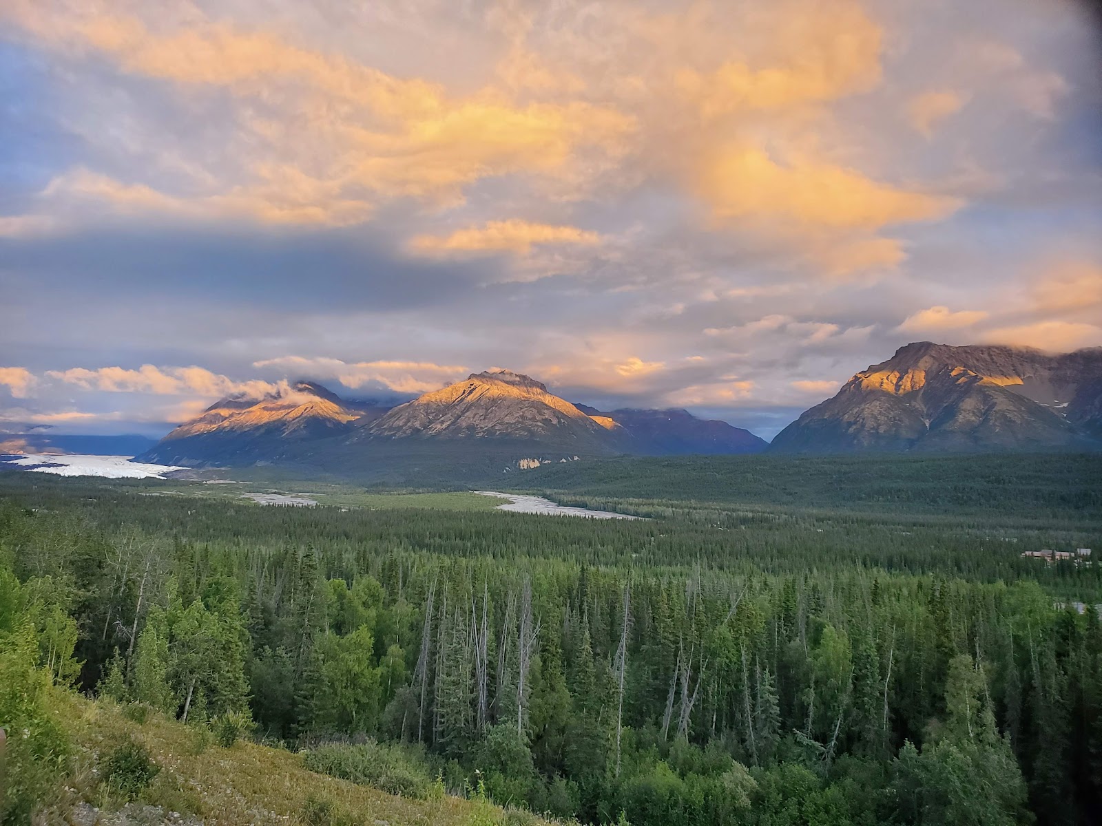 Matanuska Glacier State Recreation Site cemetery grounds and headstones