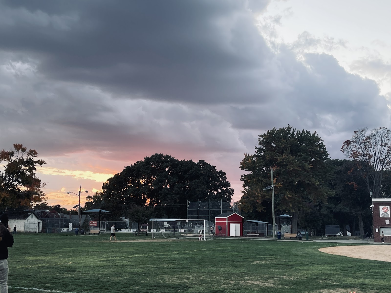 Maywood Memorial Park cemetery grounds and headstones