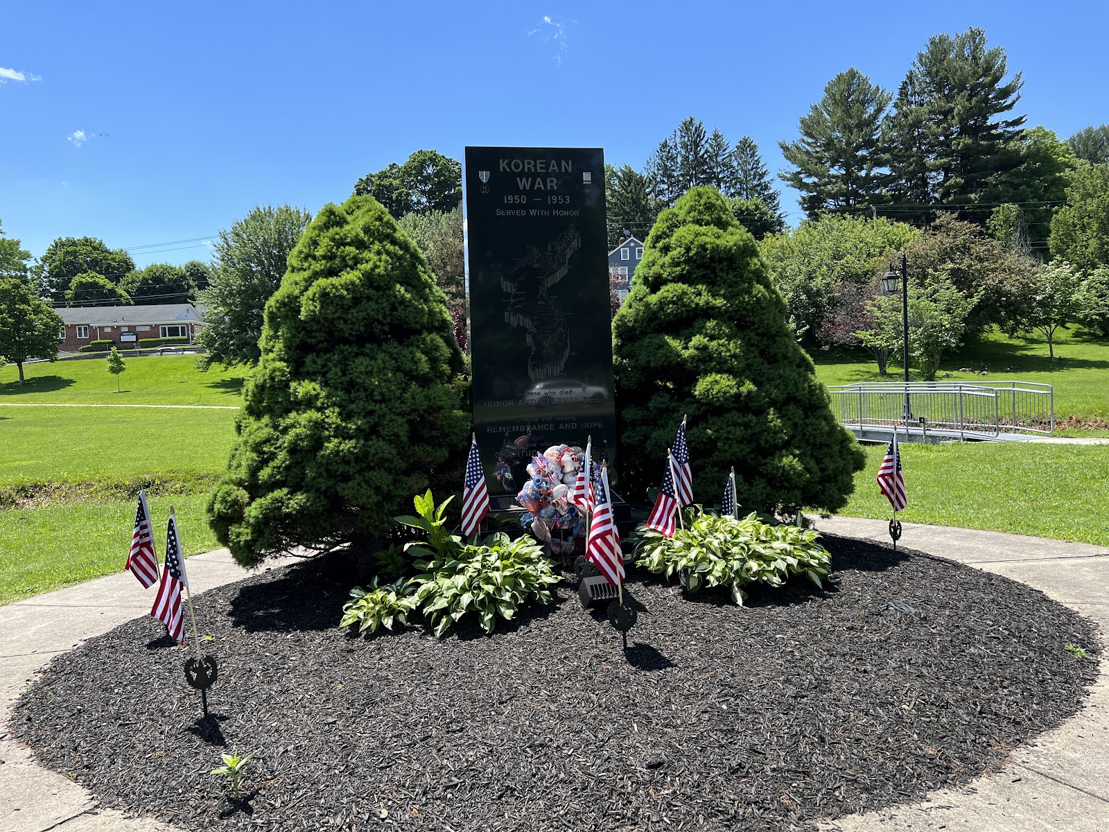Memorial Boulevard Park cemetery grounds and headstones