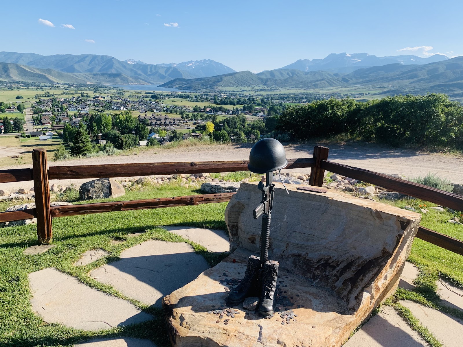 Memorial Hill cemetery grounds and headstones
