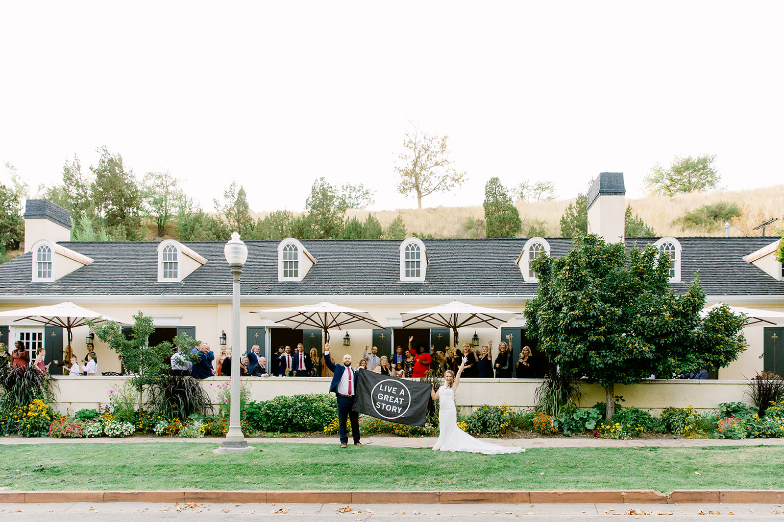 Memorial House cemetery grounds and headstones