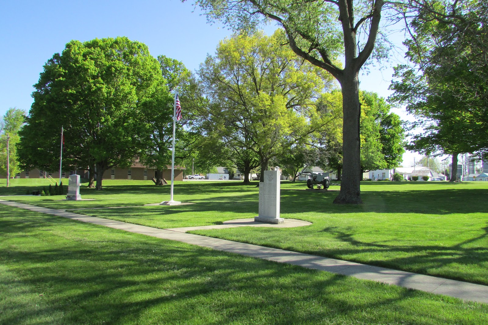 Memorial Park cemetery grounds and headstones