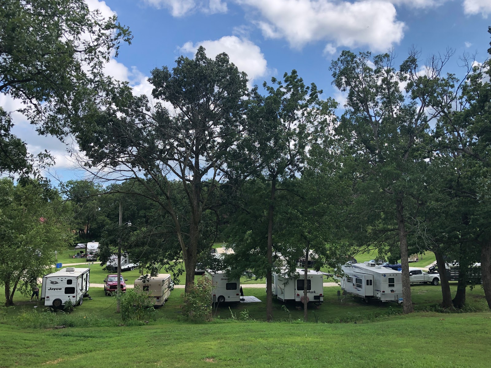 Memorial Park Campground cemetery grounds and headstones