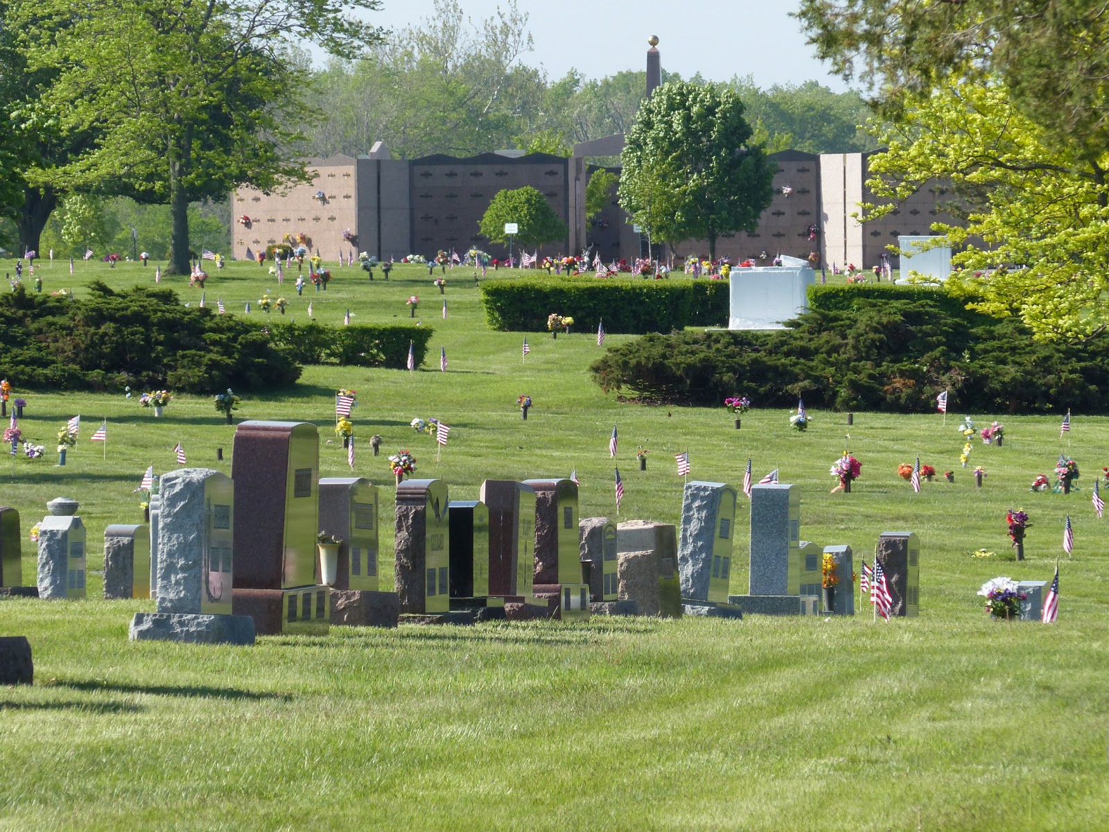 Memorial Park Cemetery cemetery grounds and headstones