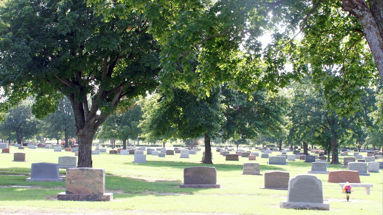Memorial Park Cemetery cemetery grounds and headstones