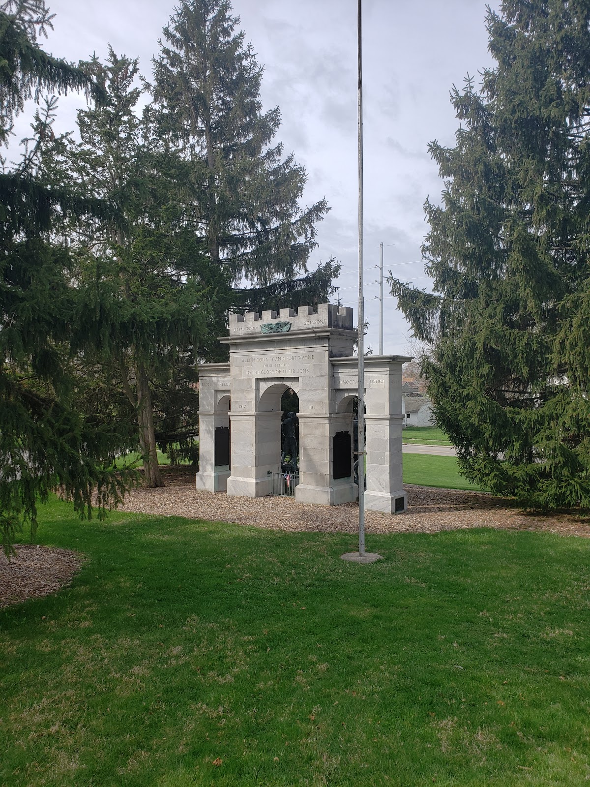 Memorial Park cemetery grounds and headstones